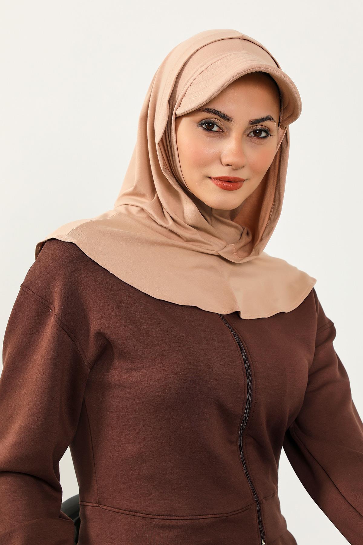 Siperlik ve Kapatıcı Özellikli Penye Kadın Hazır Bone,B-88P