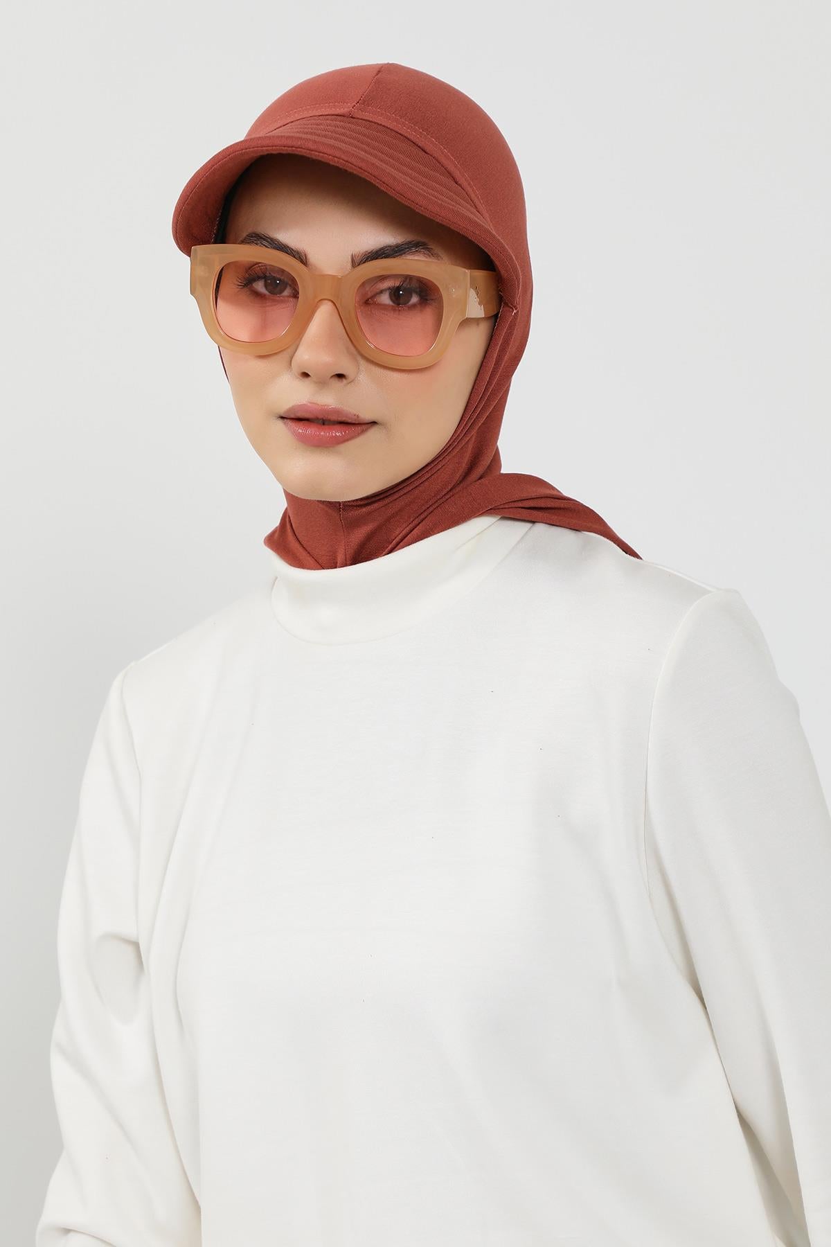 Siperlik ve Kapatıcı Özellikli Penye Kadın Hazır Bone,B-88P