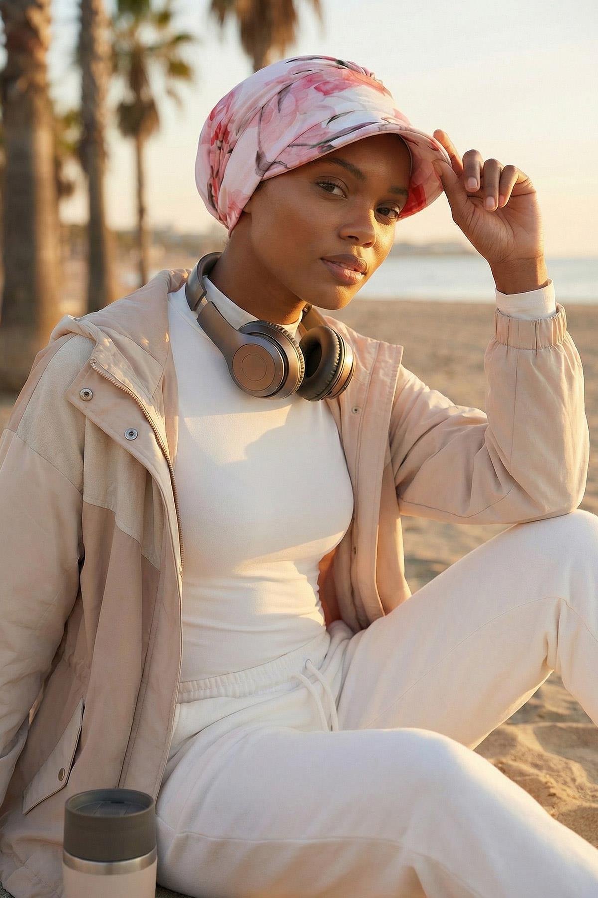 Siperlikli Desenli Penye Şapka Bone,B-73YD