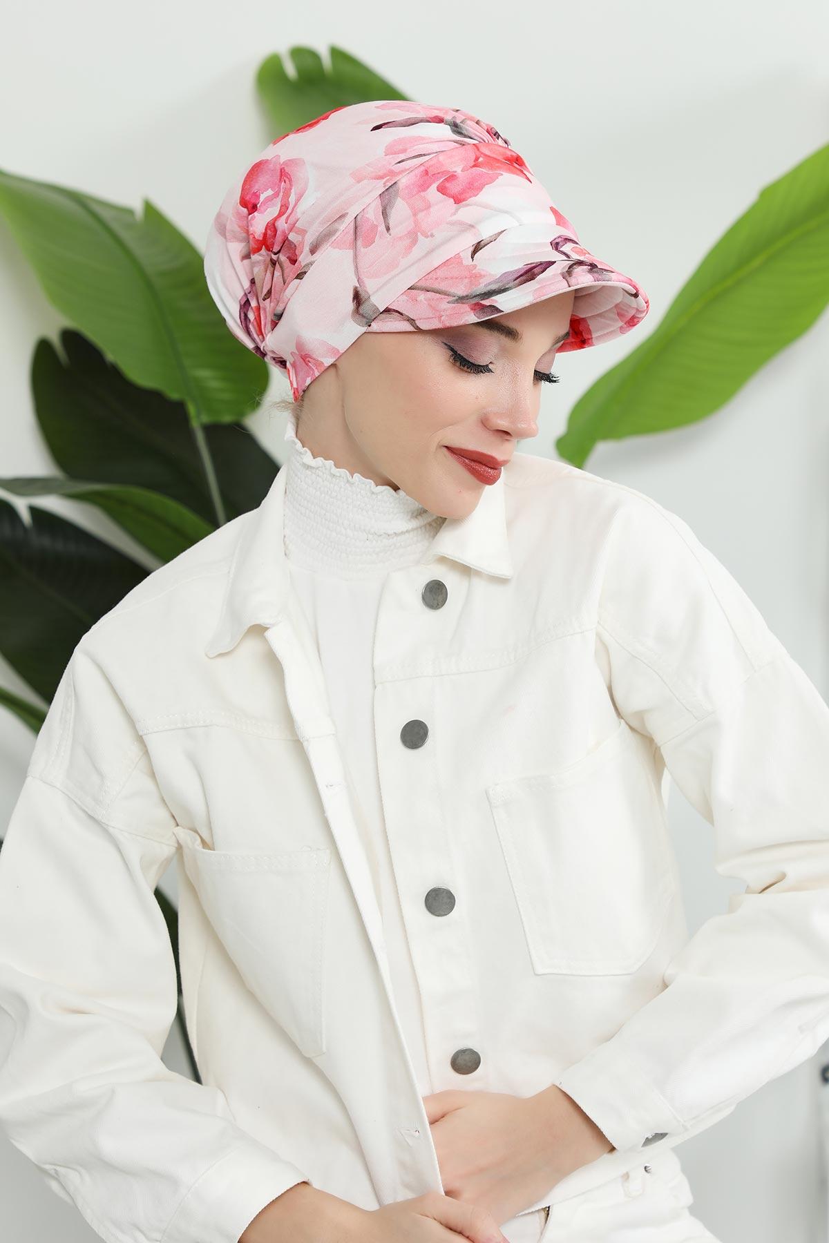 Siperlikli Desenli Penye Şapka Bone,B-73YD