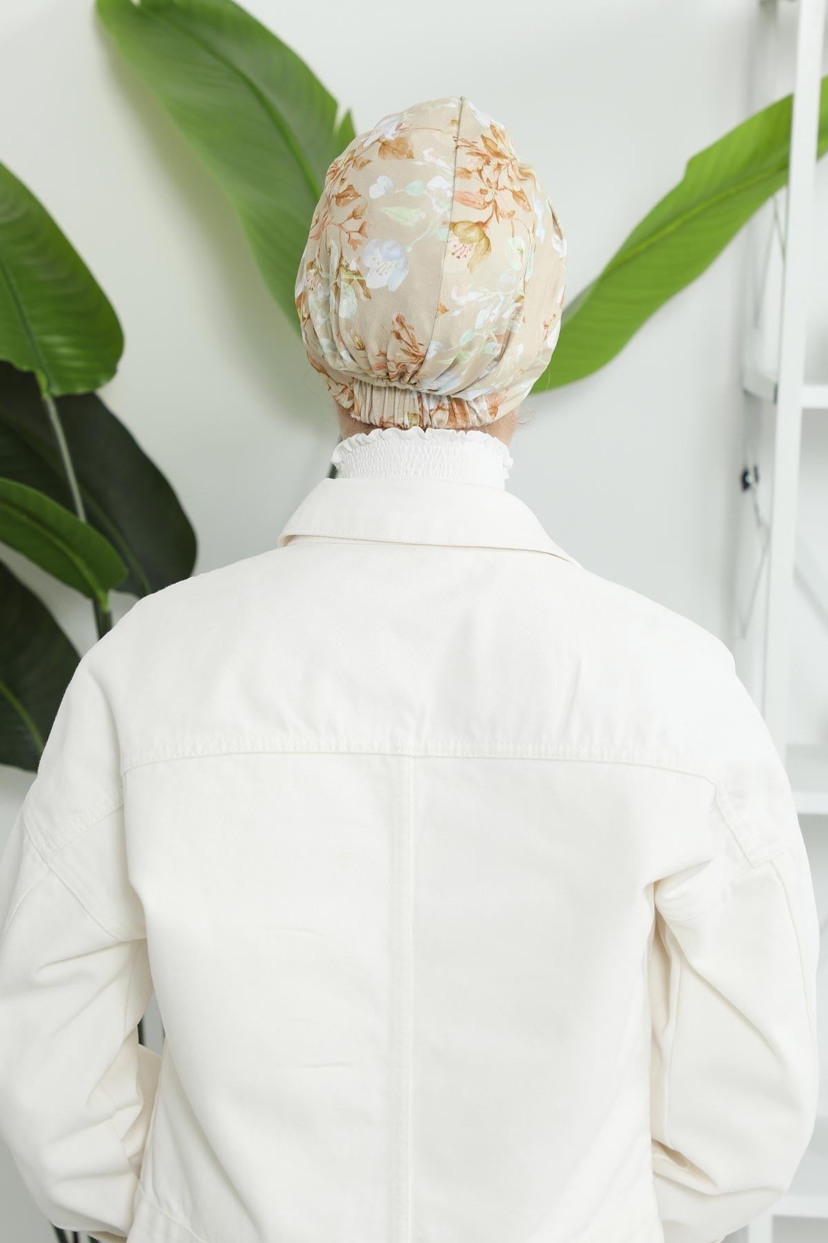 Siperlikli Desenli Penye Şapka Bone,B-73YD