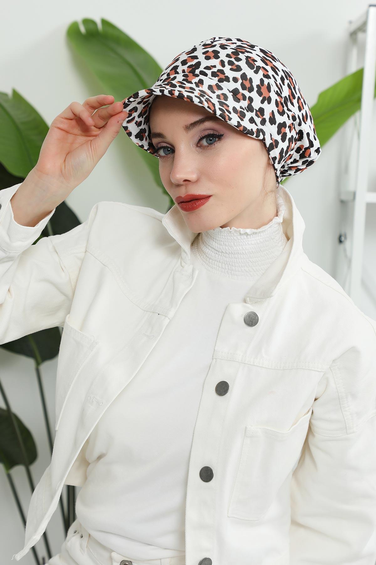 Siperlikli Desenli Penye Şapka Bone,B-73YD