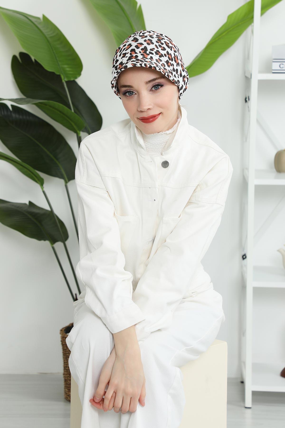 Siperlikli Desenli Penye Şapka Bone,B-73YD