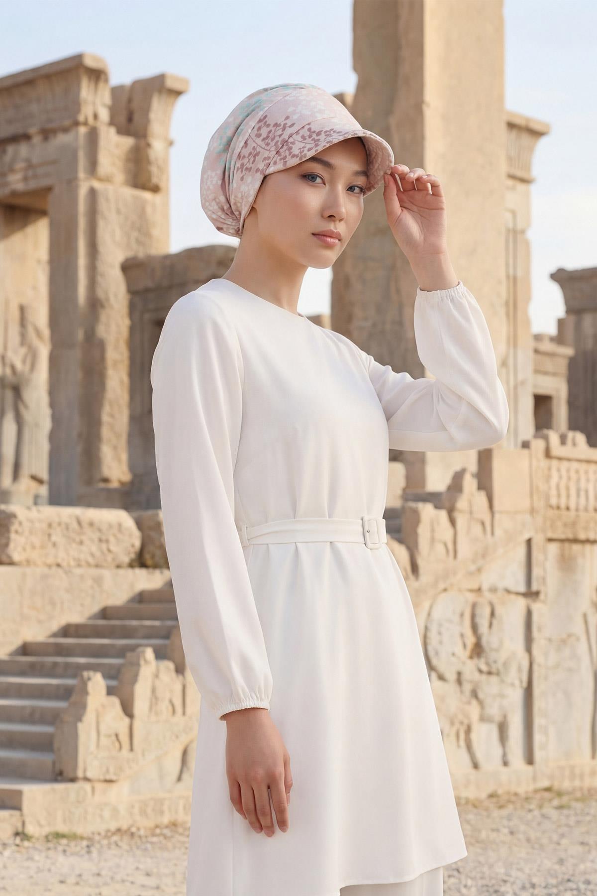 Siperlikli Desenli Penye Şapka Bone,B-73YD