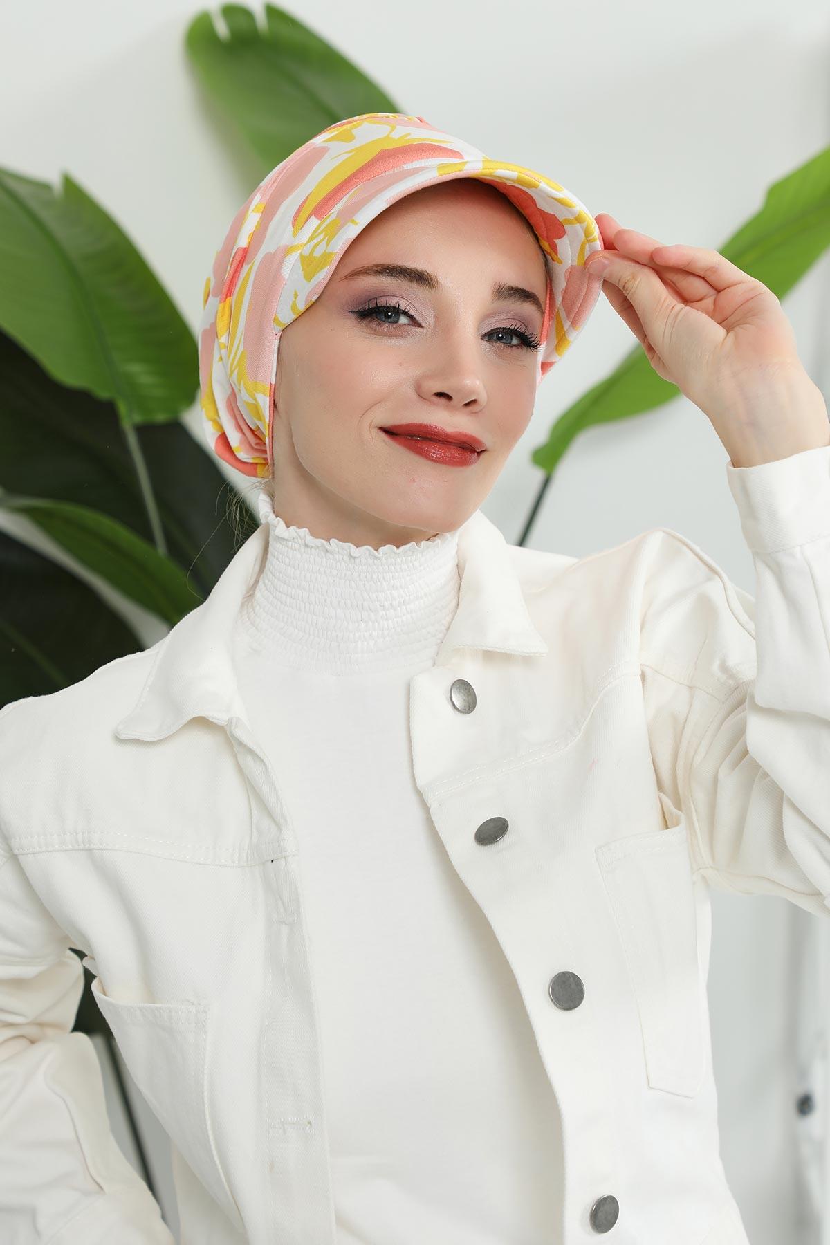 Siperlikli Desenli Penye Şapka Bone,B-73YD