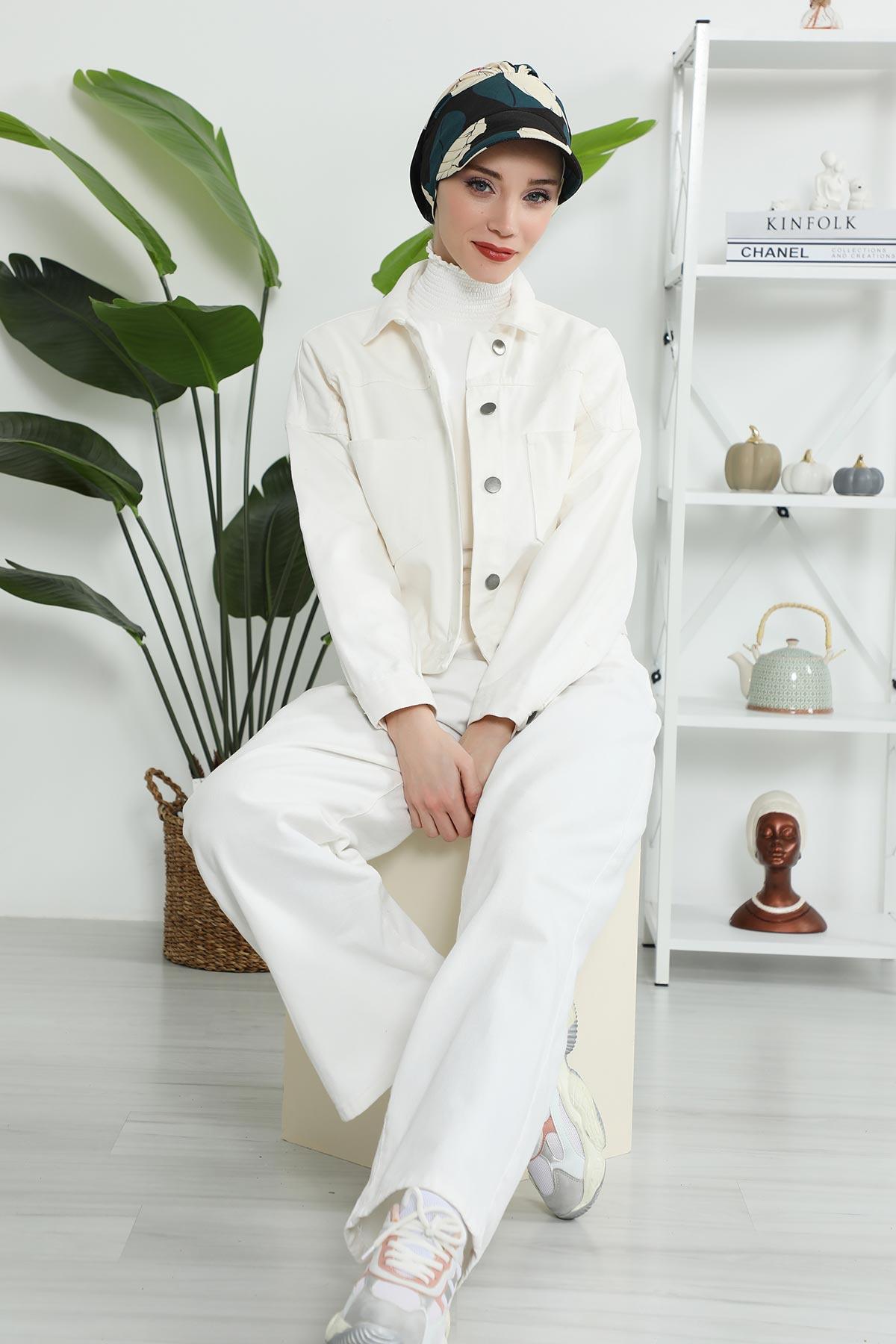 Siperlikli Desenli Penye Şapka Bone,B-73YD