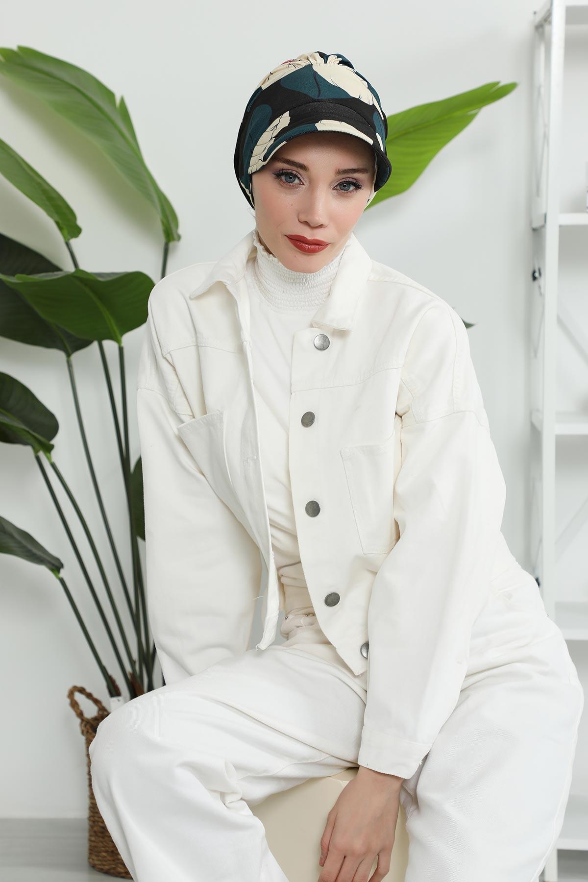 Siperlikli Desenli Penye Şapka Bone,B-73YD