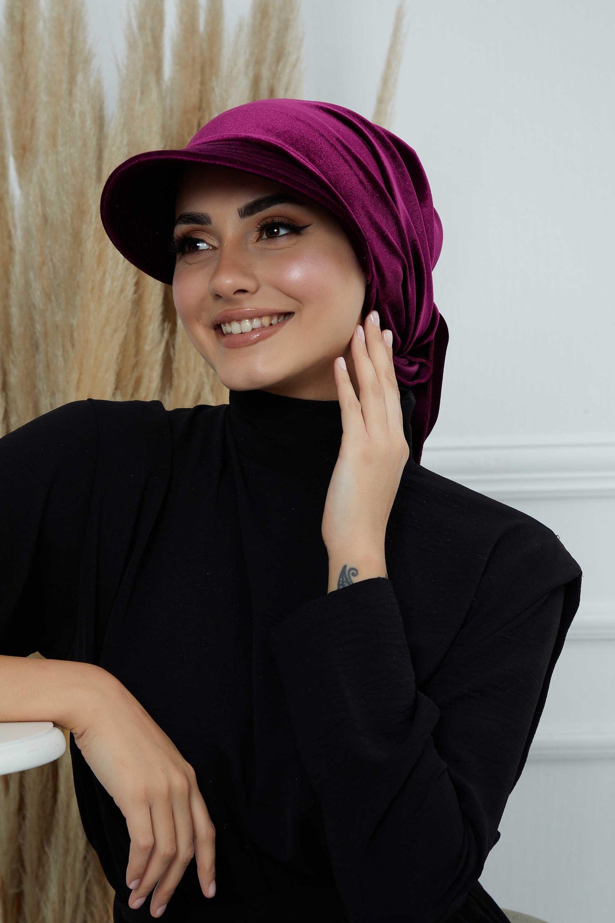 Siperlikli Kadife Bandana Bone,B-71K
