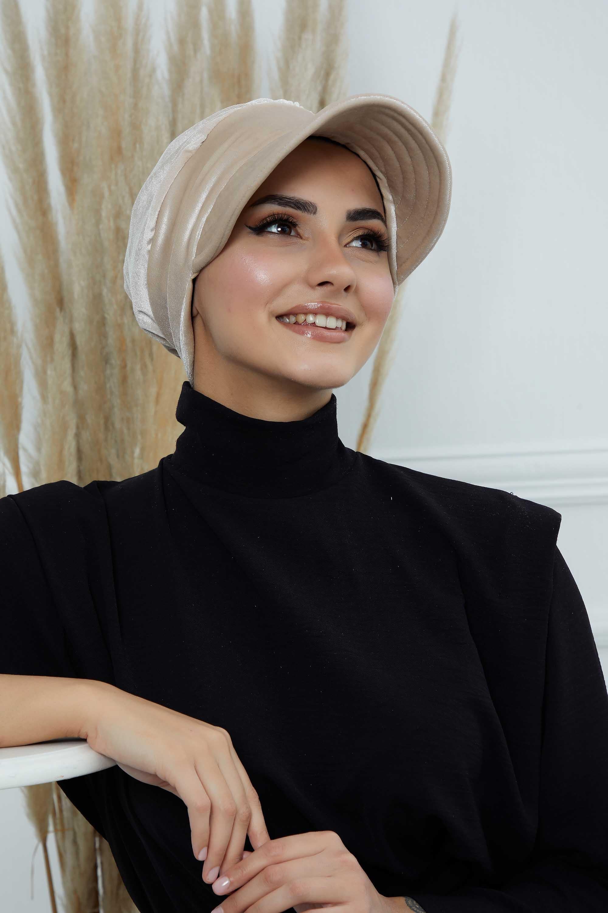 Siperlikli Kadife Şapka Bone,B-73K