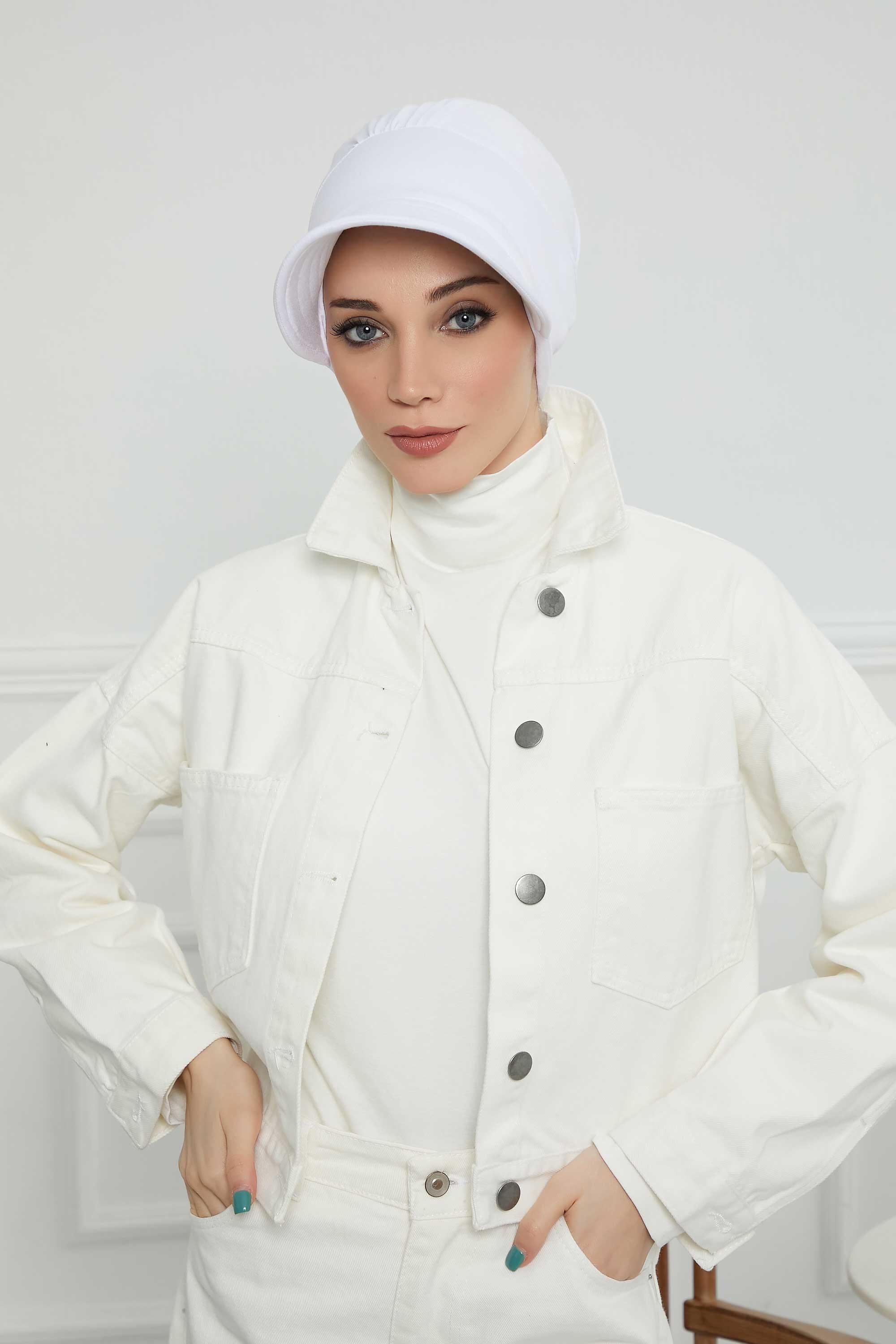 Siperlikli Penye Şapka Bone,B-73