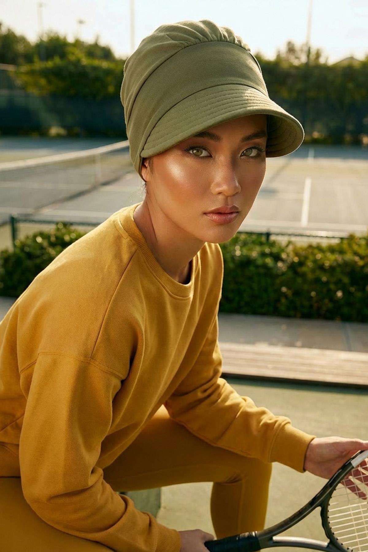 Siperlikli Penye Şapka Bone,B-73