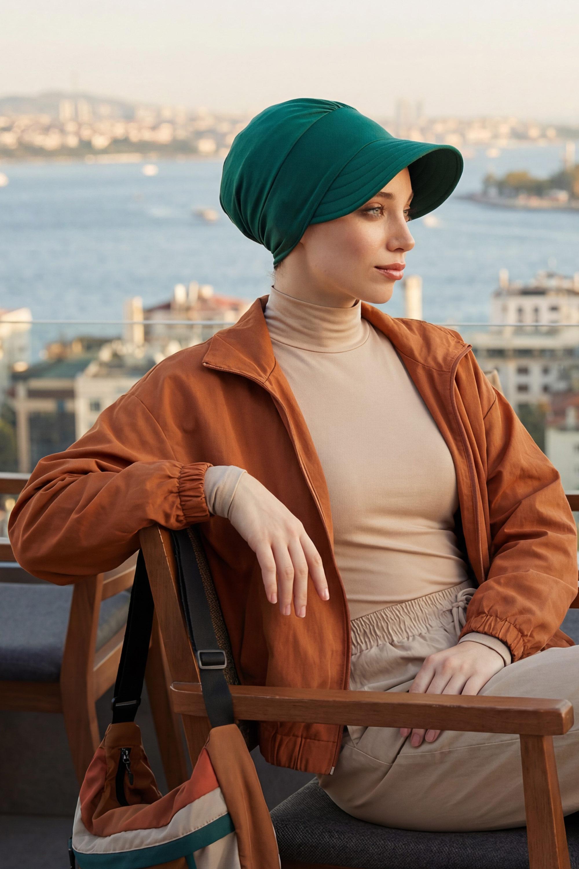 Siperlikli Penye Şapka Bone,B-73