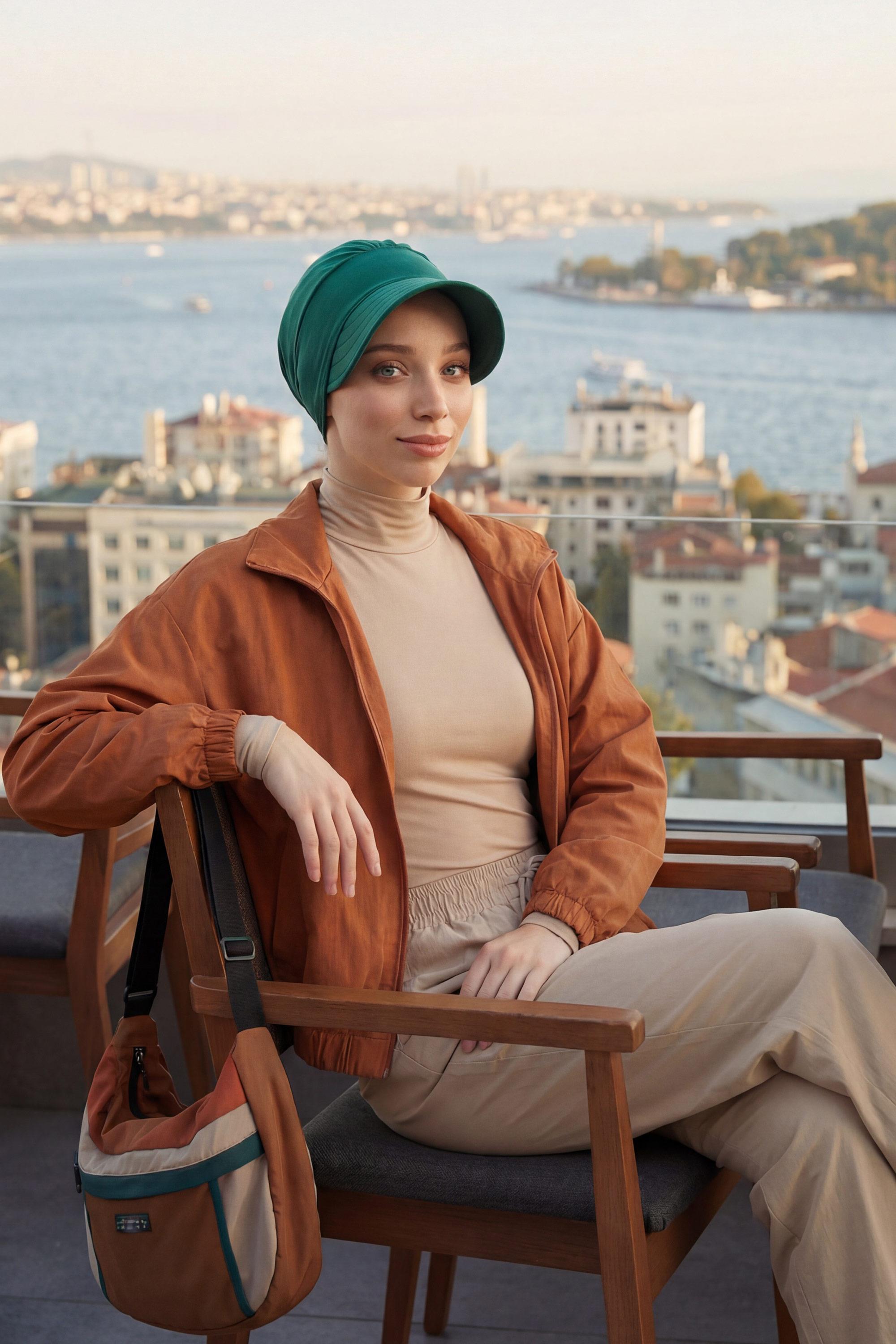 Siperlikli Penye Şapka Bone,B-73