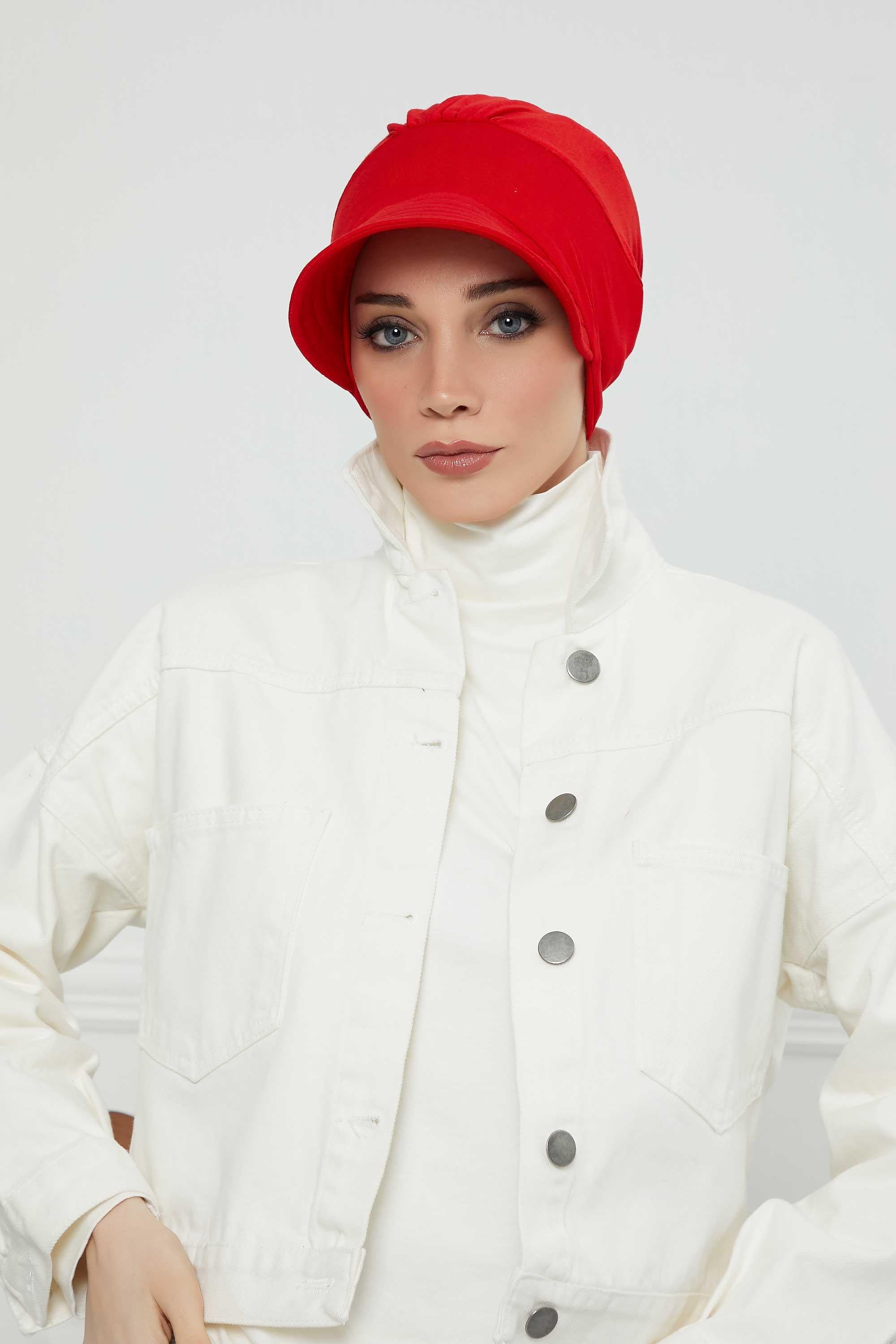 Siperlikli Penye Şapka Bone,B-73