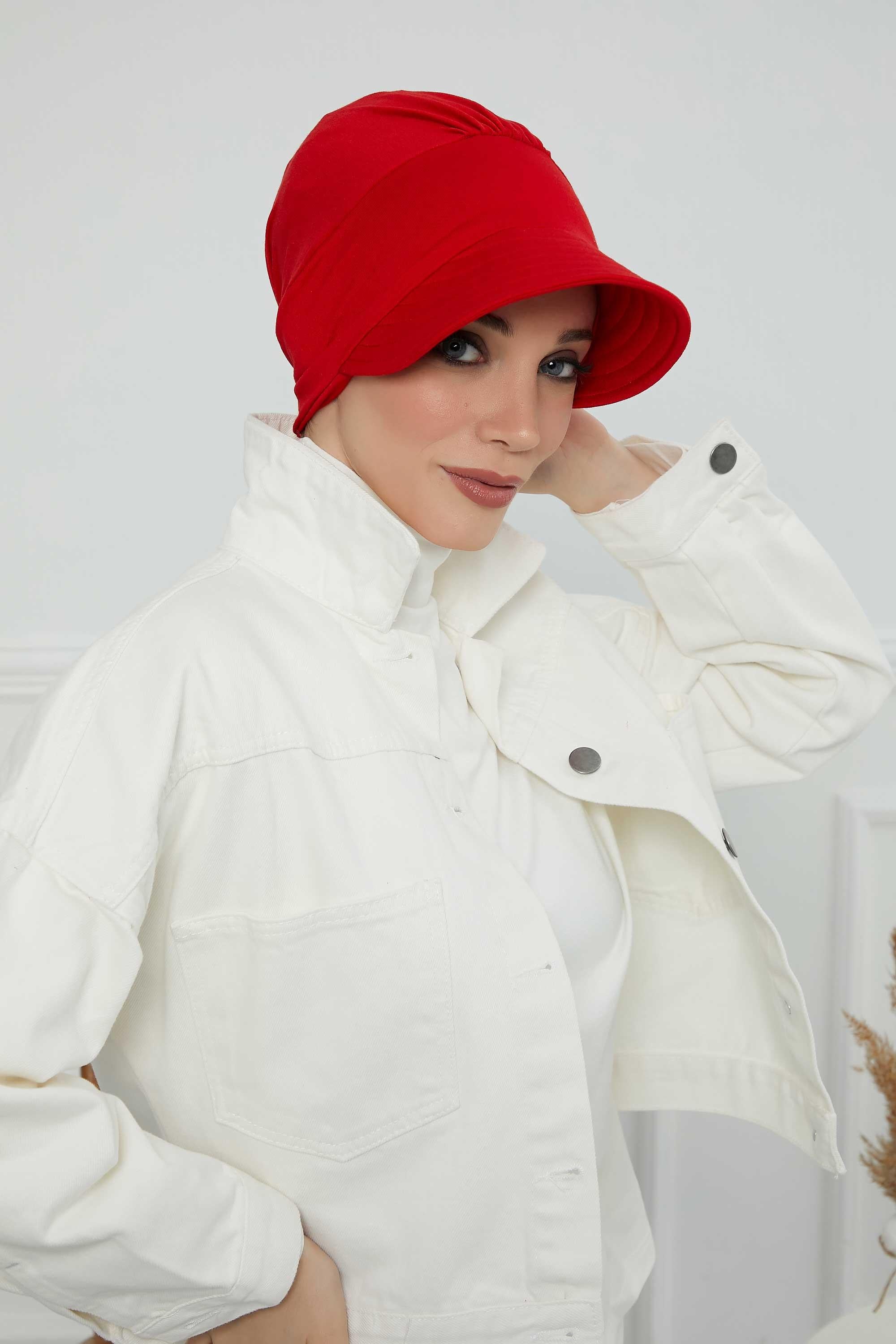 Siperlikli Penye Şapka Bone,B-73