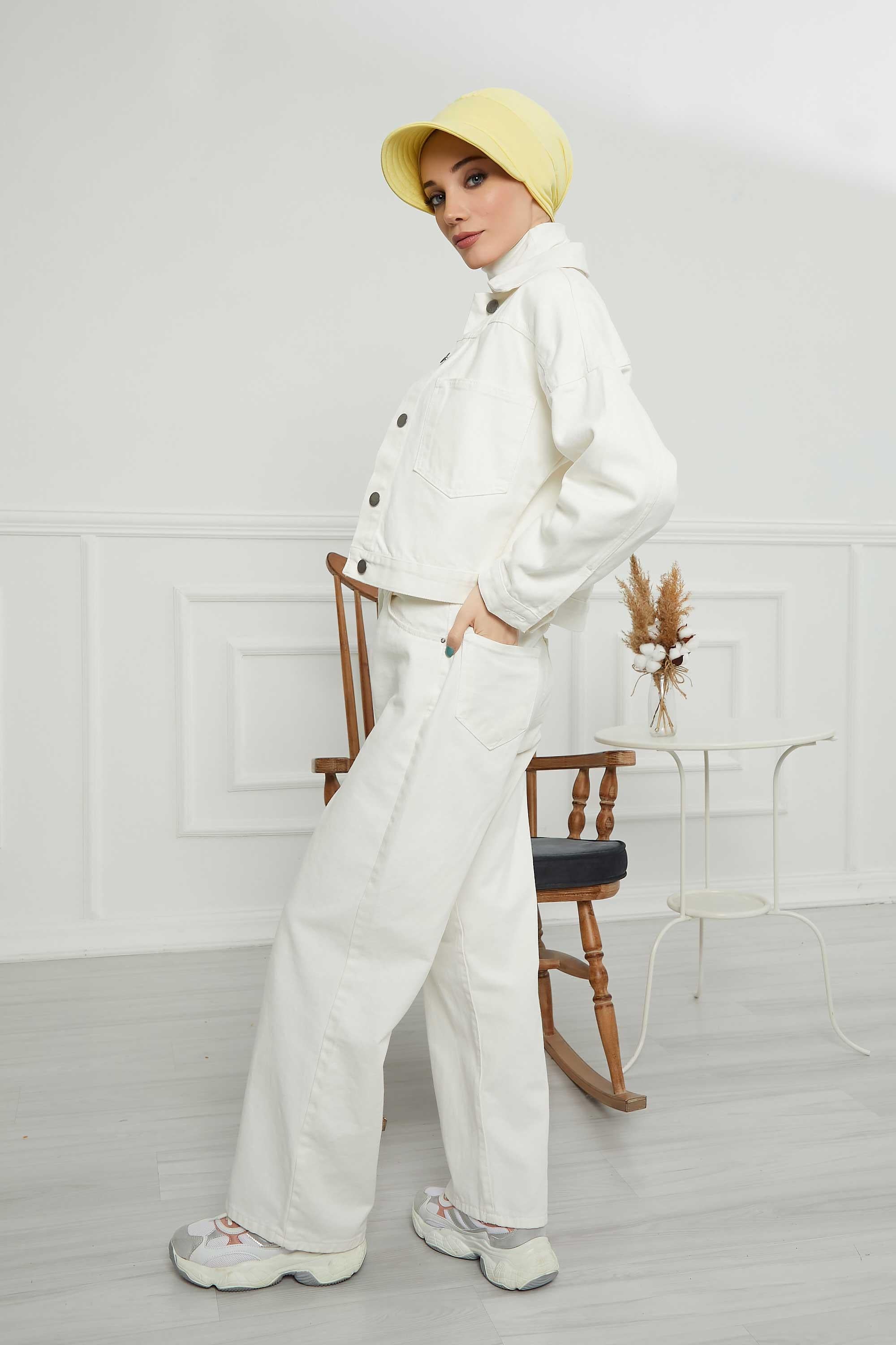 Siperlikli Penye Şapka Bone,B-73