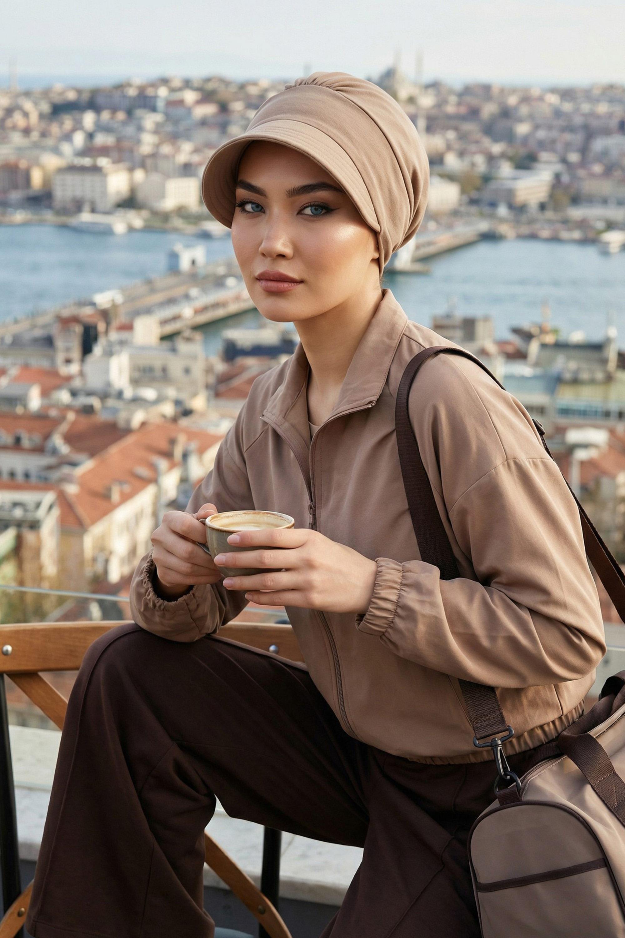 Siperlikli Penye Şapka Bone,B-73