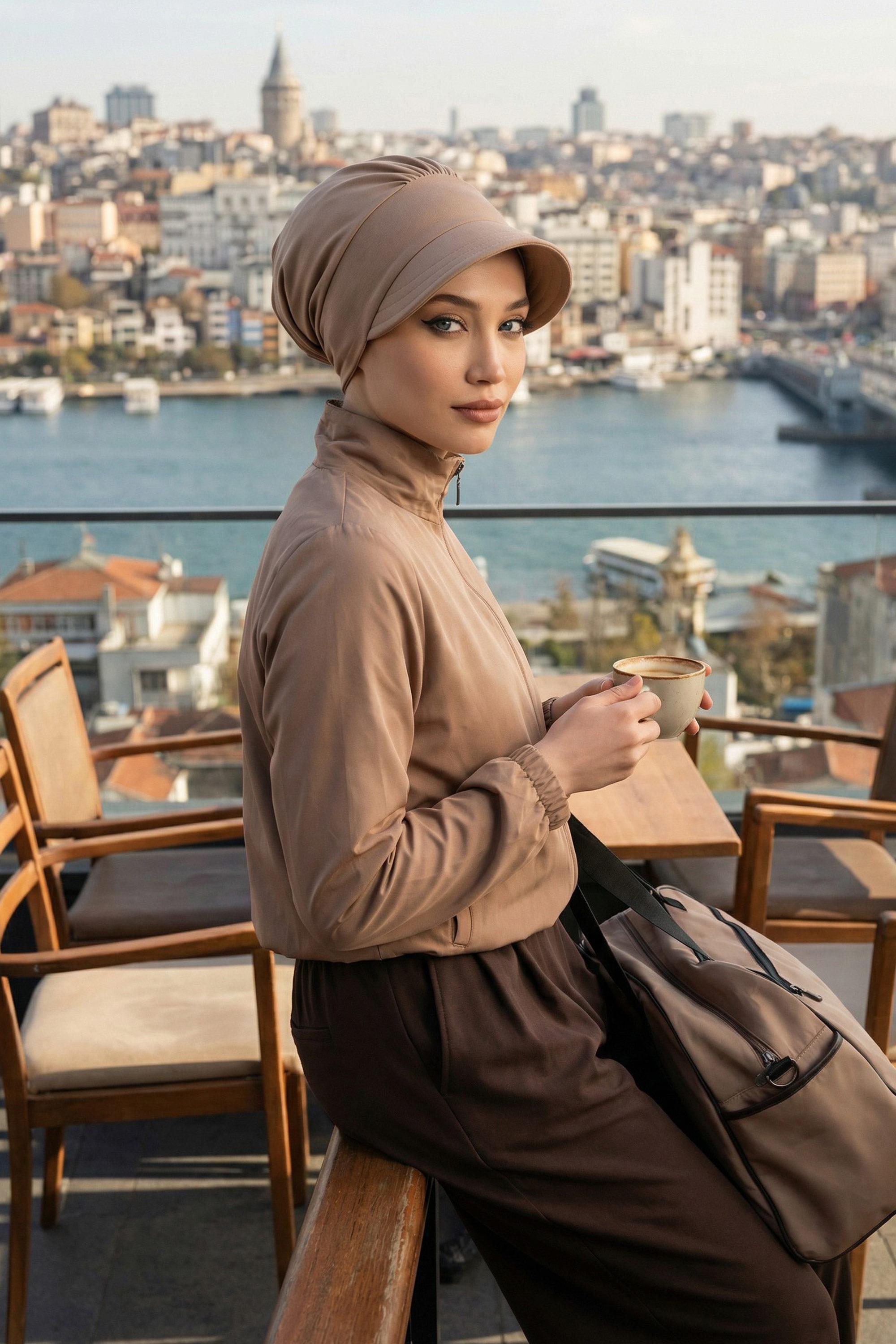 Siperlikli Penye Şapka Bone,B-73