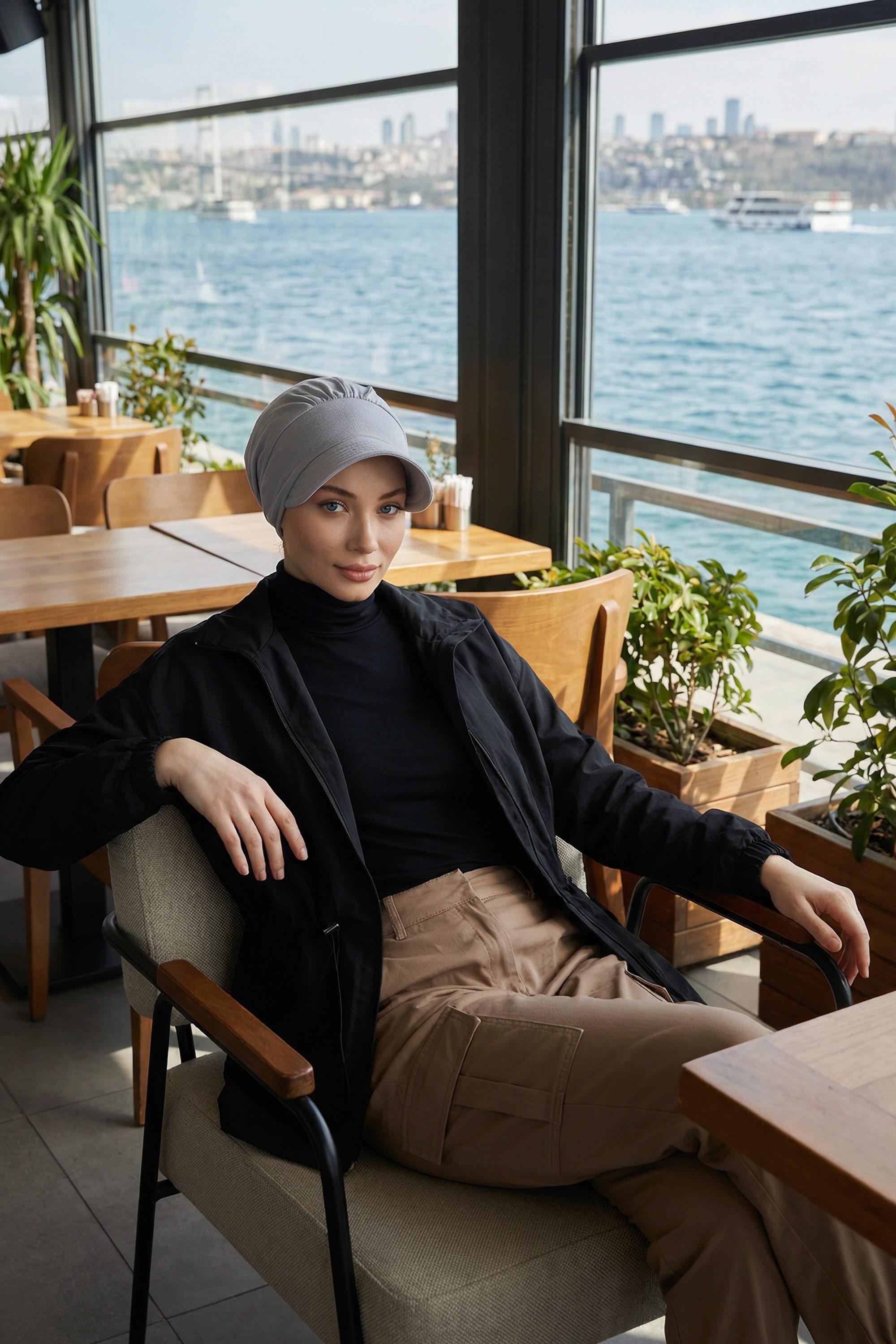 Siperlikli Penye Şapka Bone,B-73