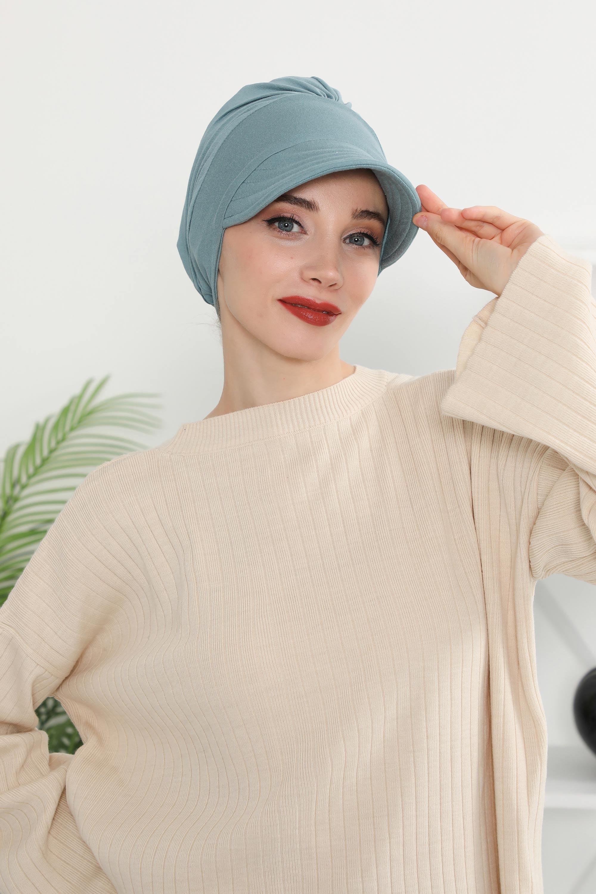 Siperlikli Penye Şapka Bone,B-73