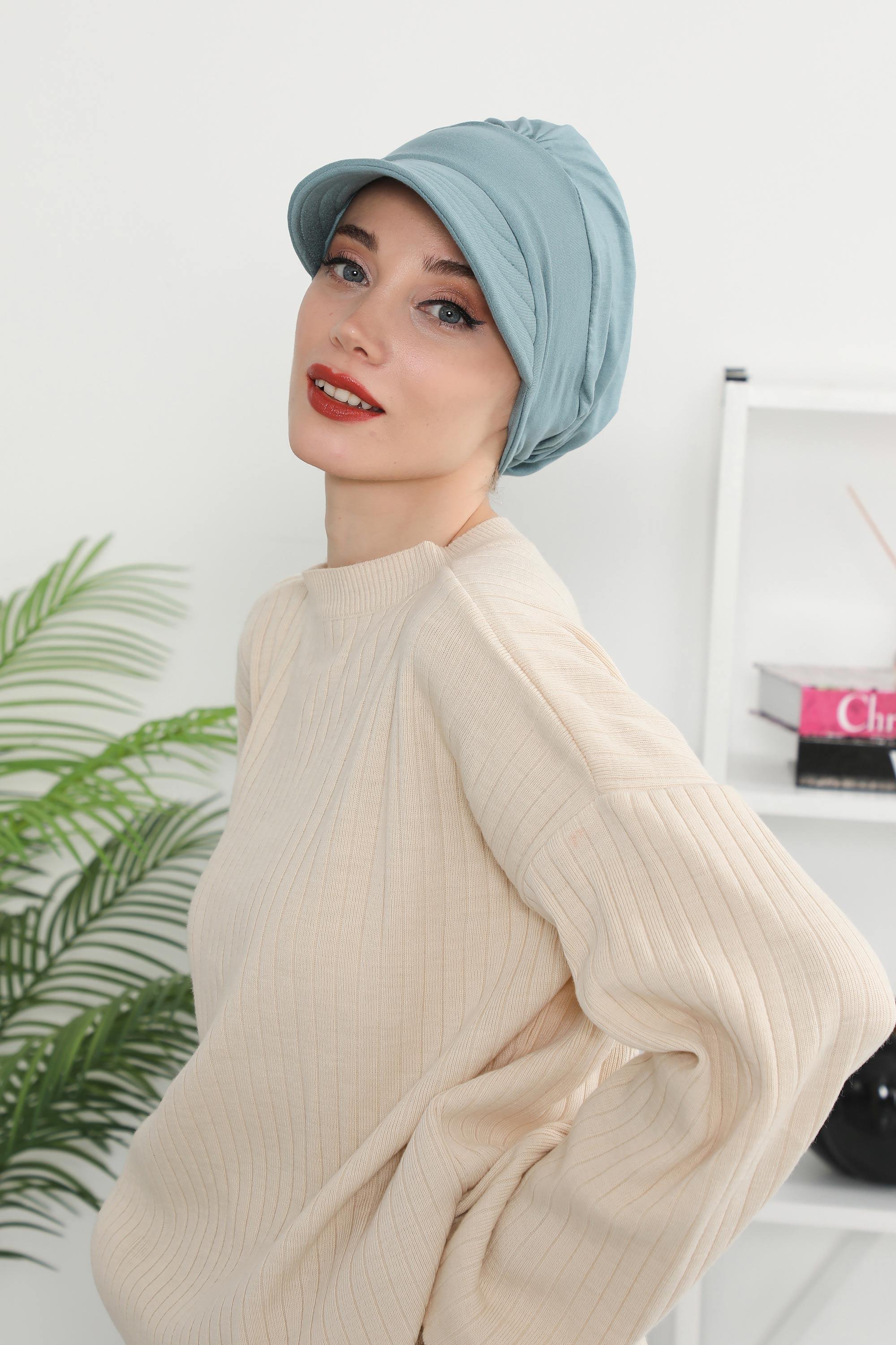 Siperlikli Penye Şapka Bone,B-73