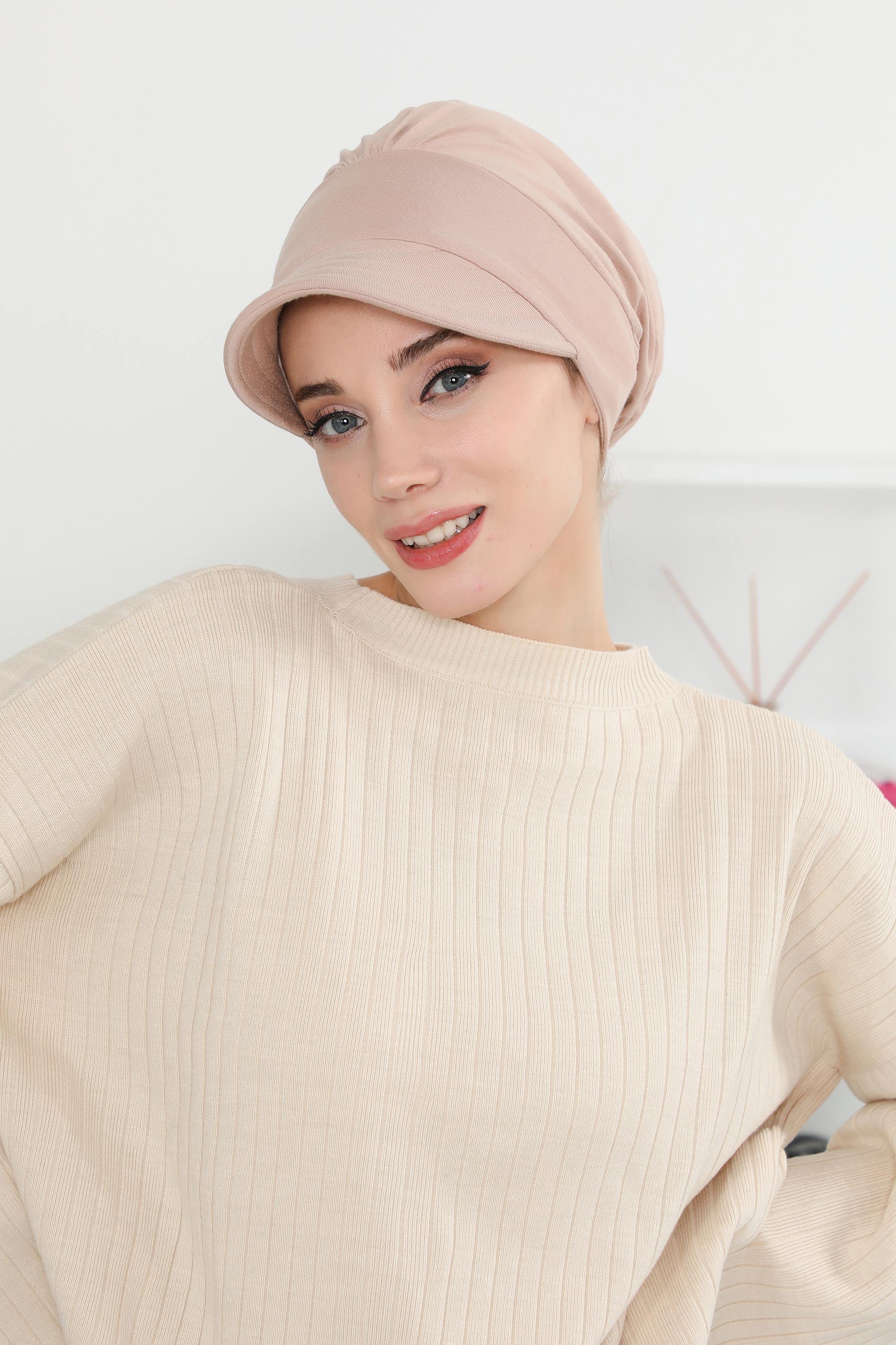 Siperlikli Penye Şapka Bone,B-73