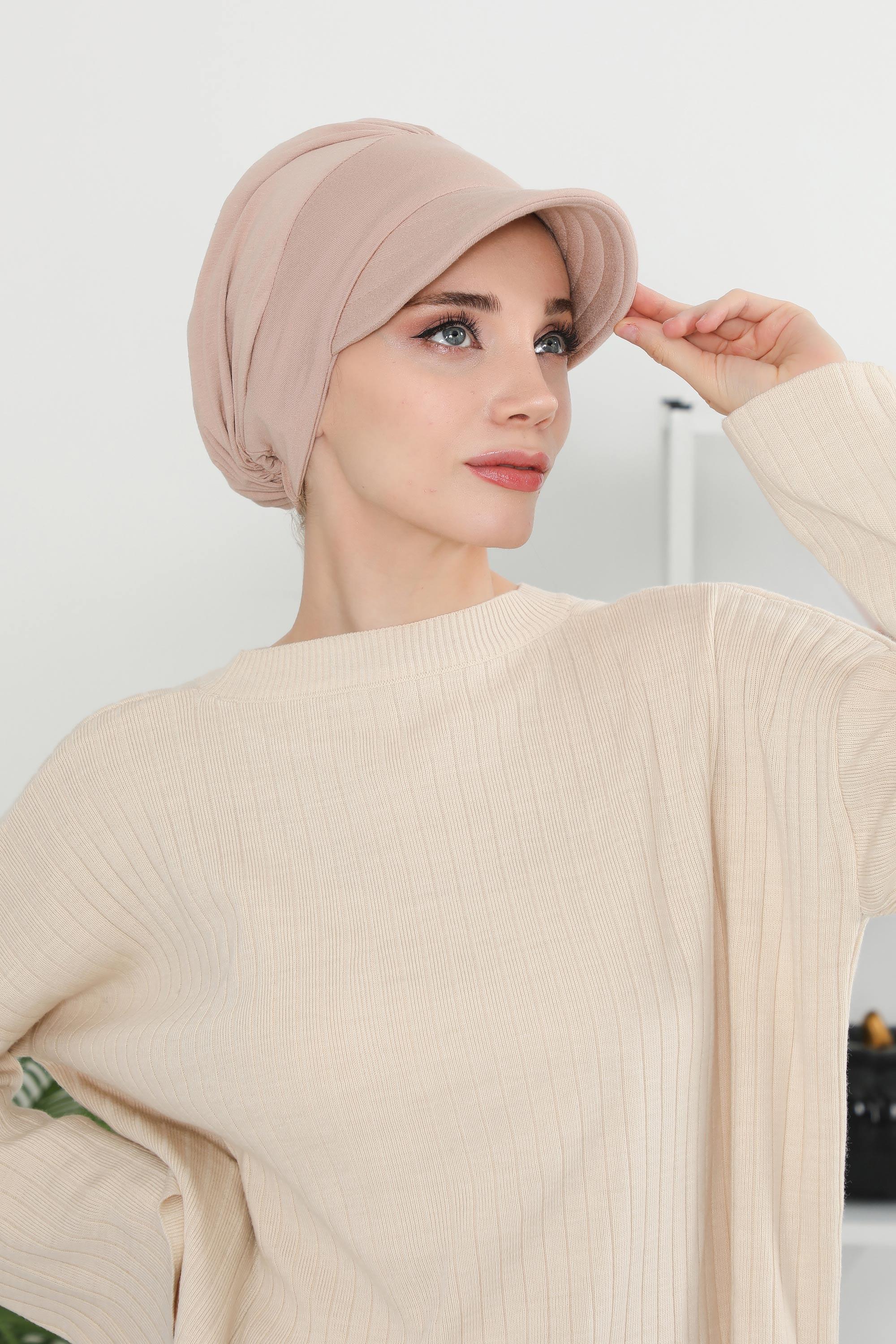 Siperlikli Penye Şapka Bone,B-73