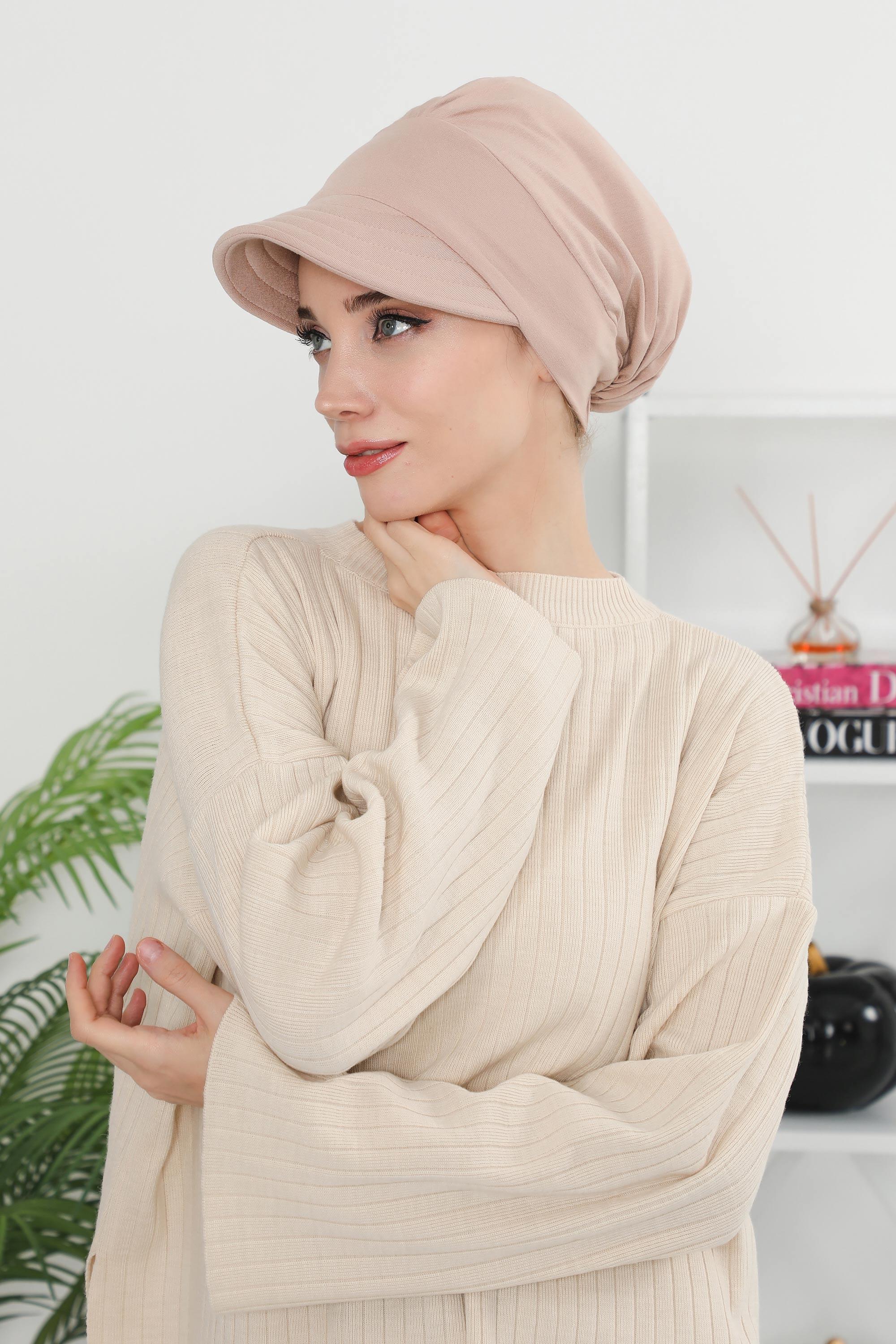 Siperlikli Penye Şapka Bone,B-73