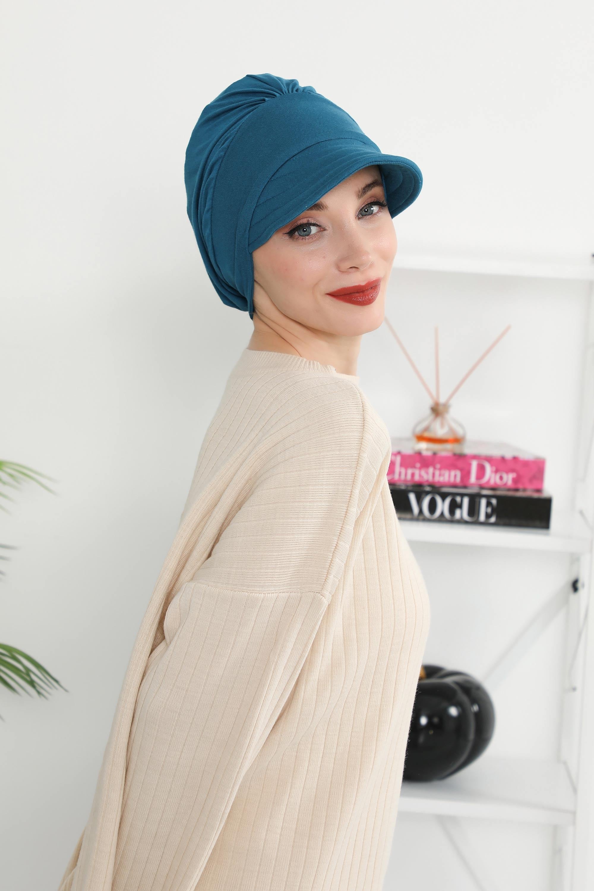 Siperlikli Penye Şapka Bone,B-73