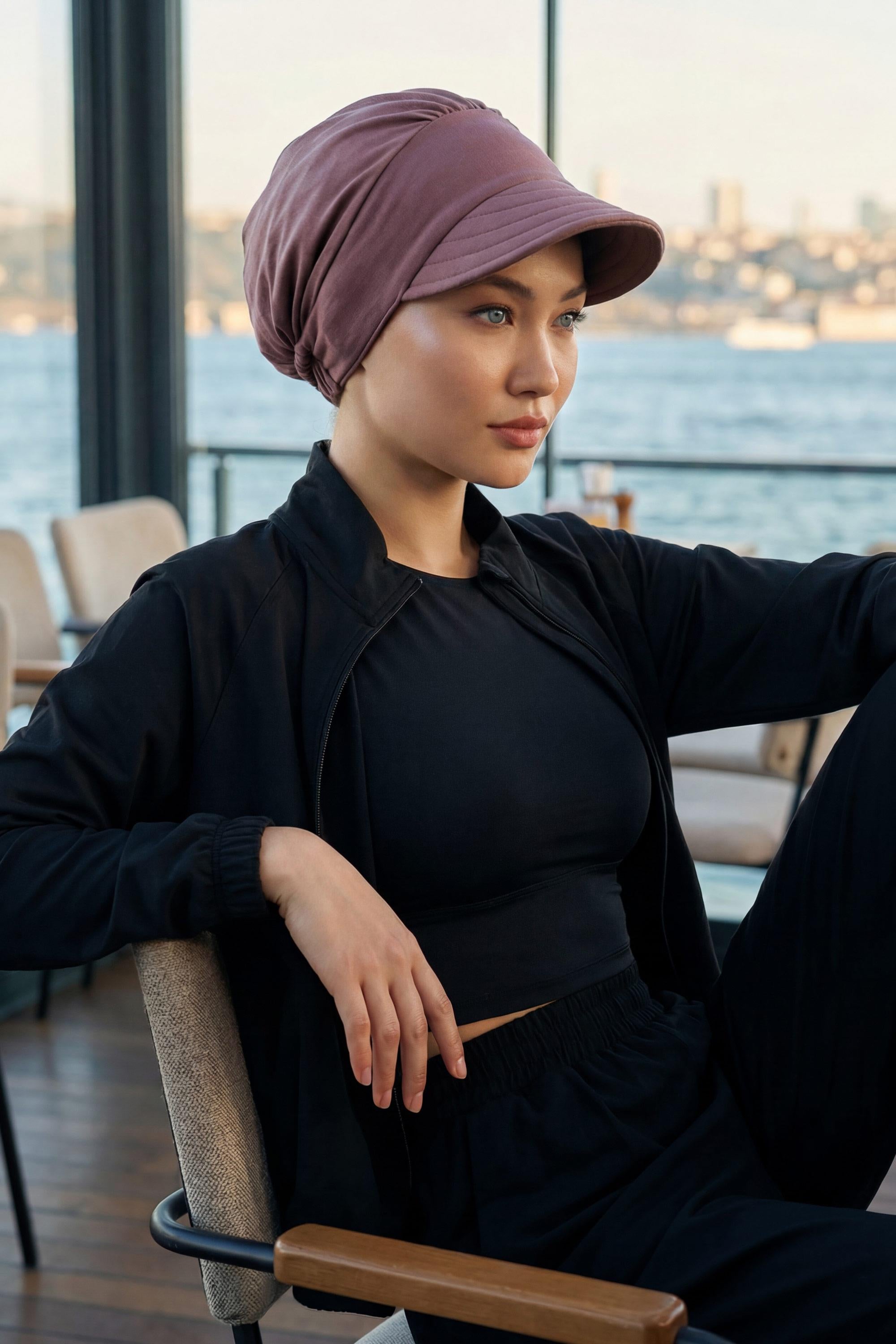 Siperlikli Penye Şapka Bone,B-73