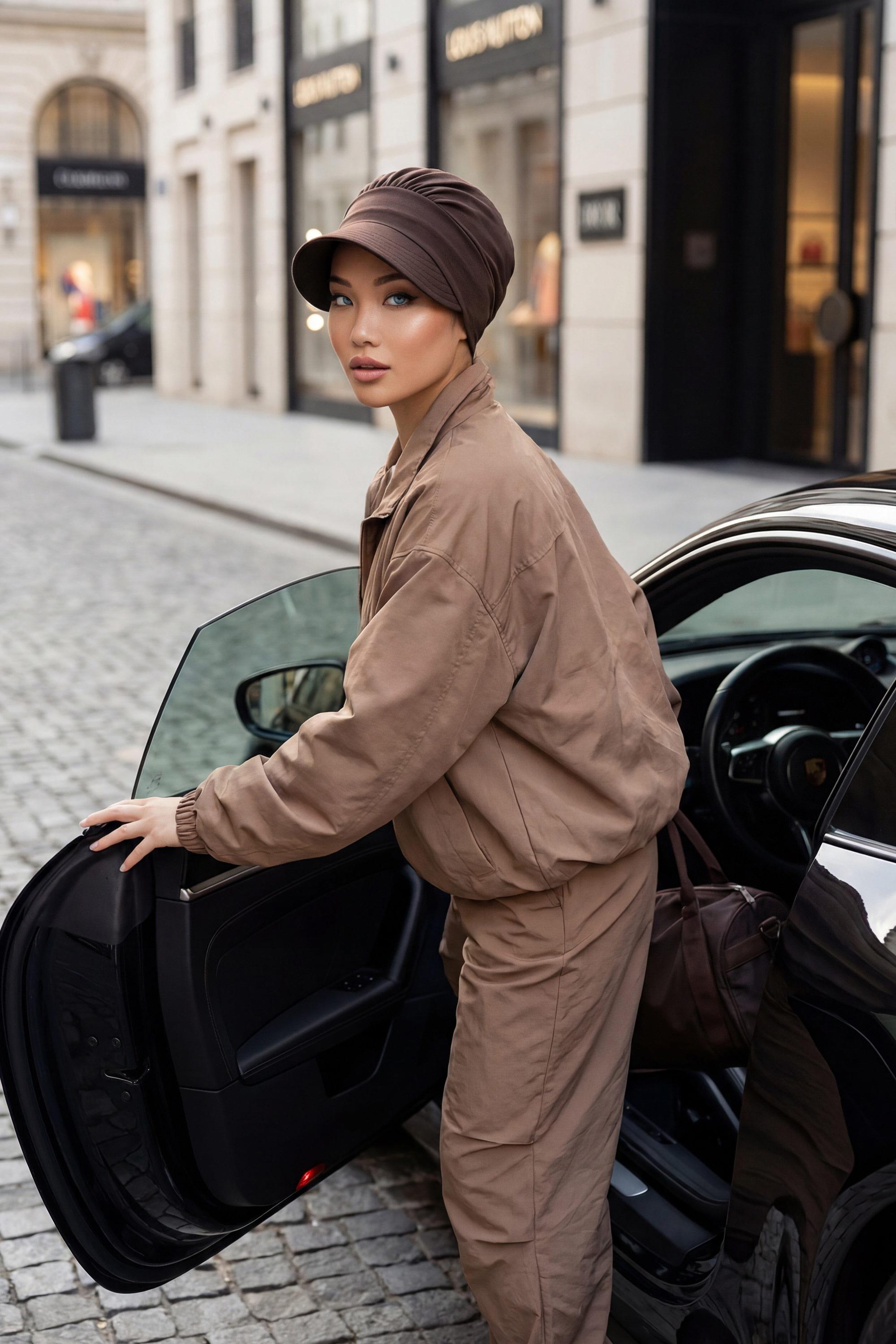 Siperlikli Penye Şapka Bone,B-73