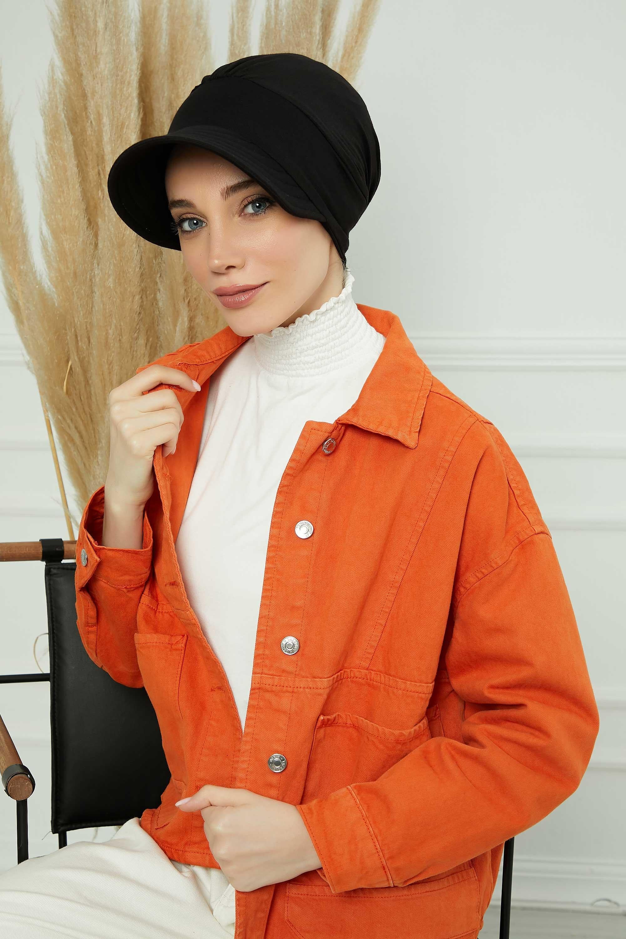 Siperlikli Penye Şapka Bone,B-73