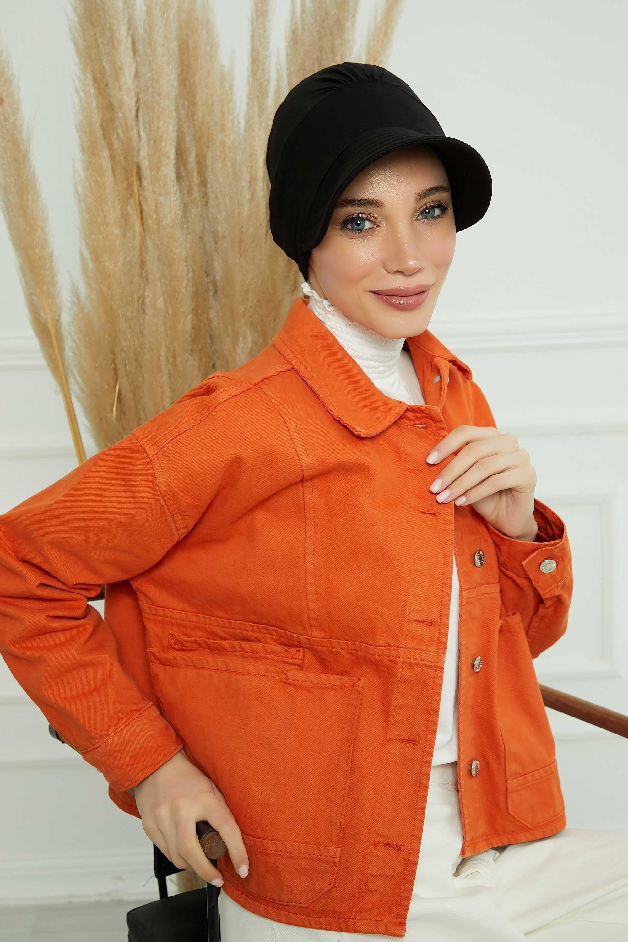 Siperlikli Penye Şapka Bone,B-73