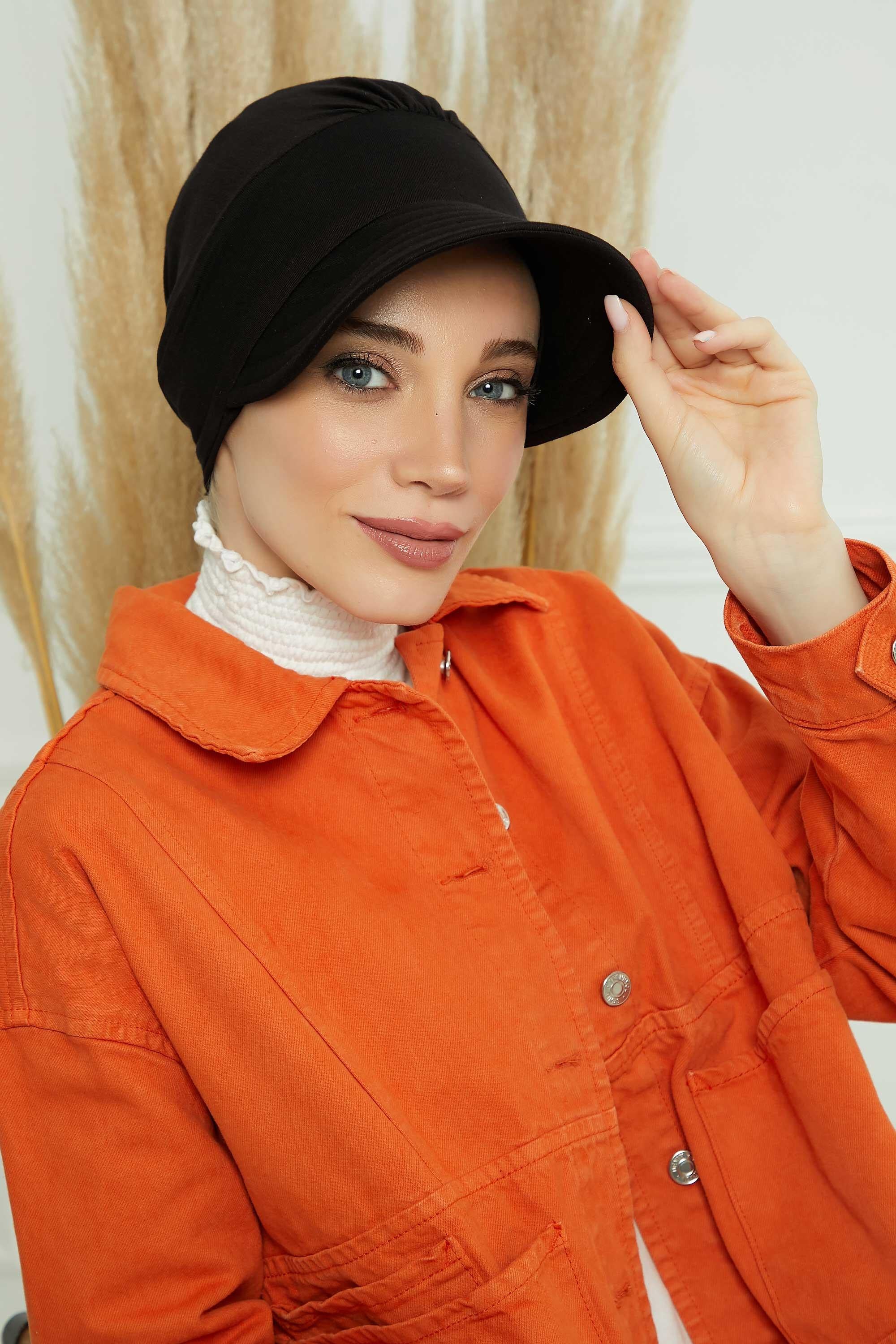 Siperlikli Penye Şapka Bone,B-73