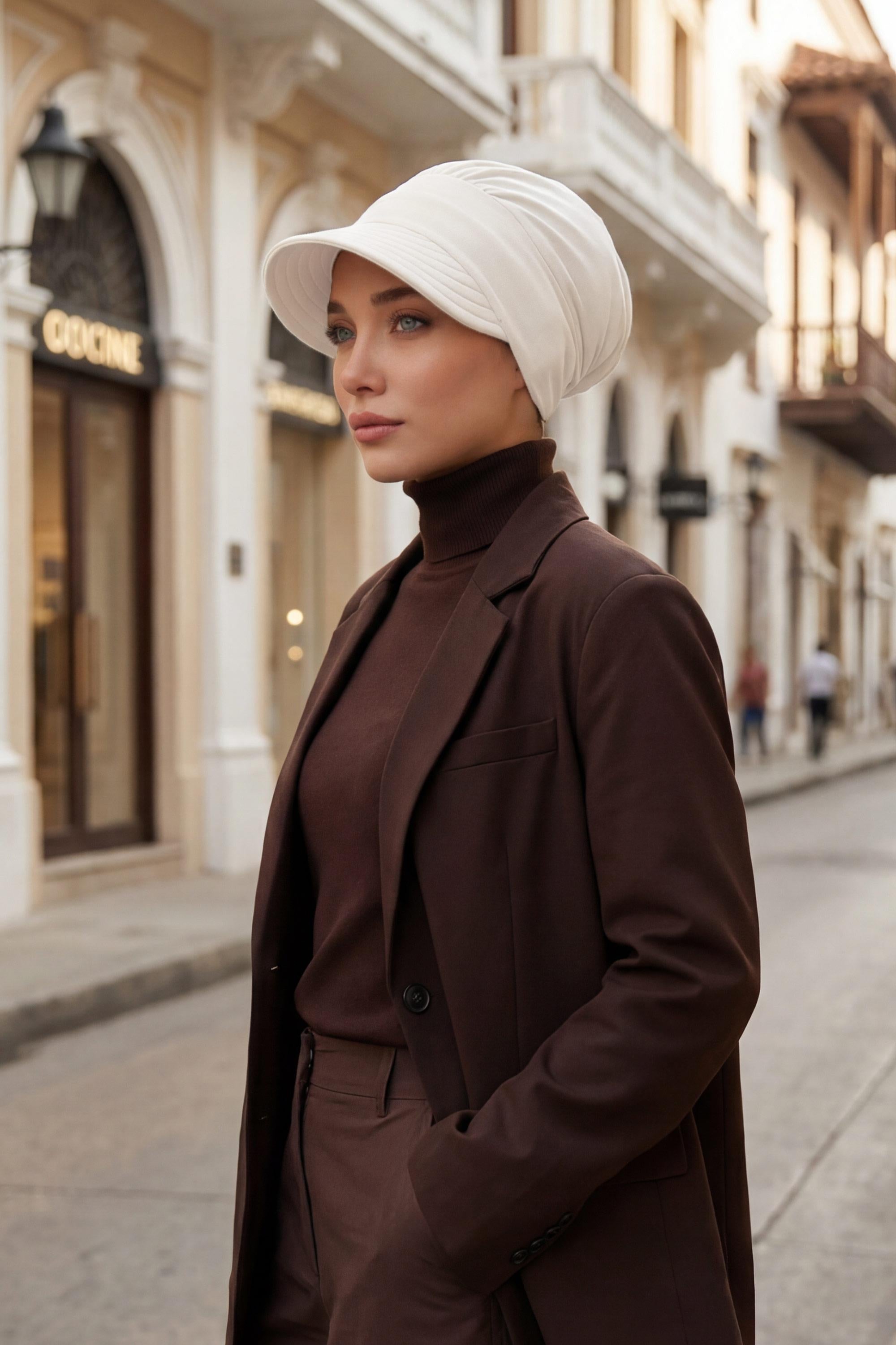 Siperlikli Penye Şapka Bone,B-73