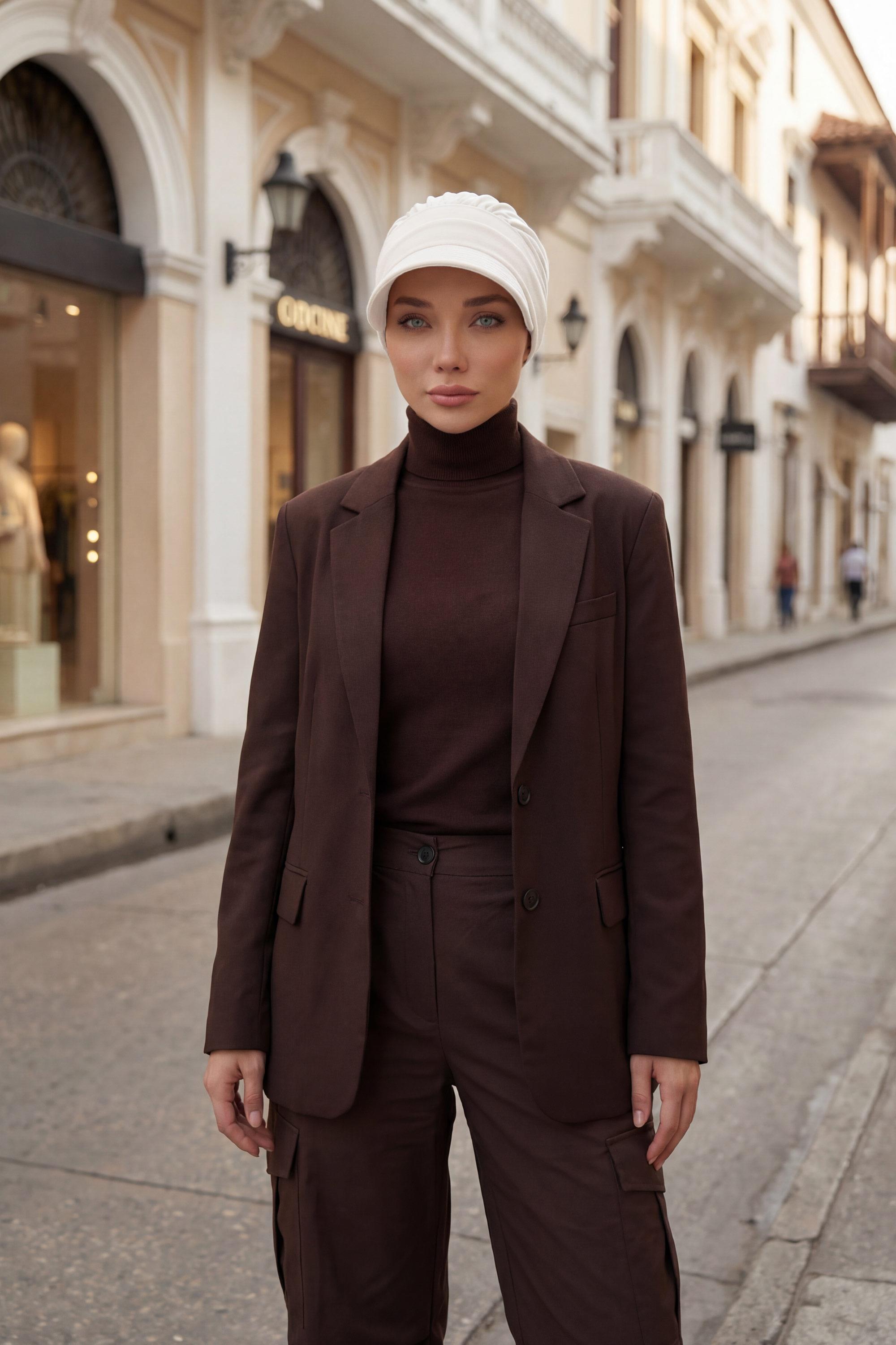 Siperlikli Penye Şapka Bone,B-73