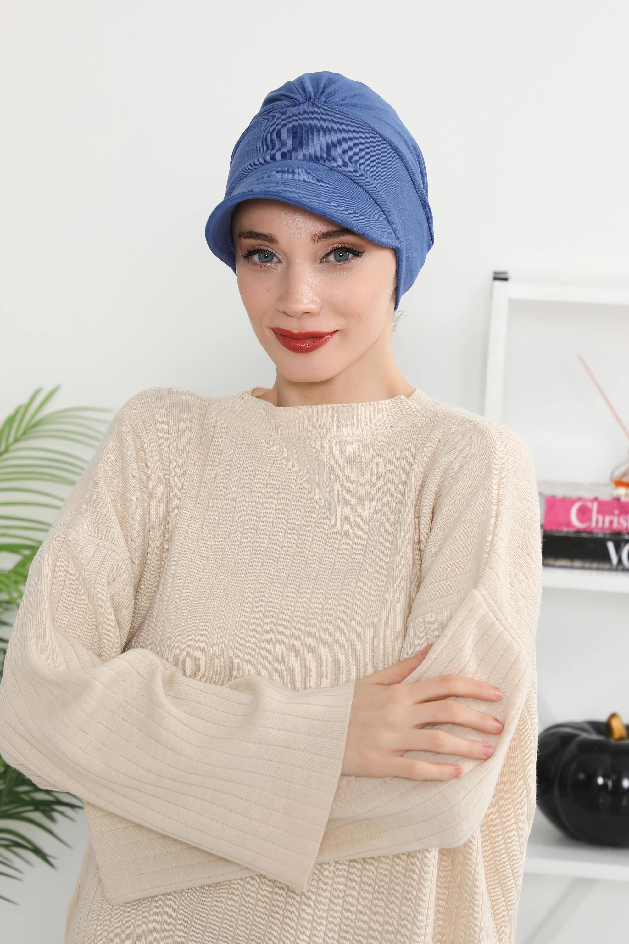 Siperlikli Penye Şapka Bone,B-73