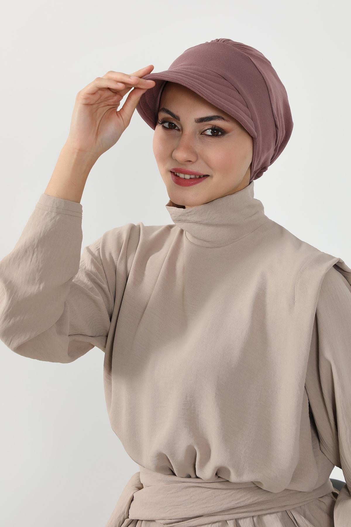 Siperlikli Penye Şapka Bone,B-73