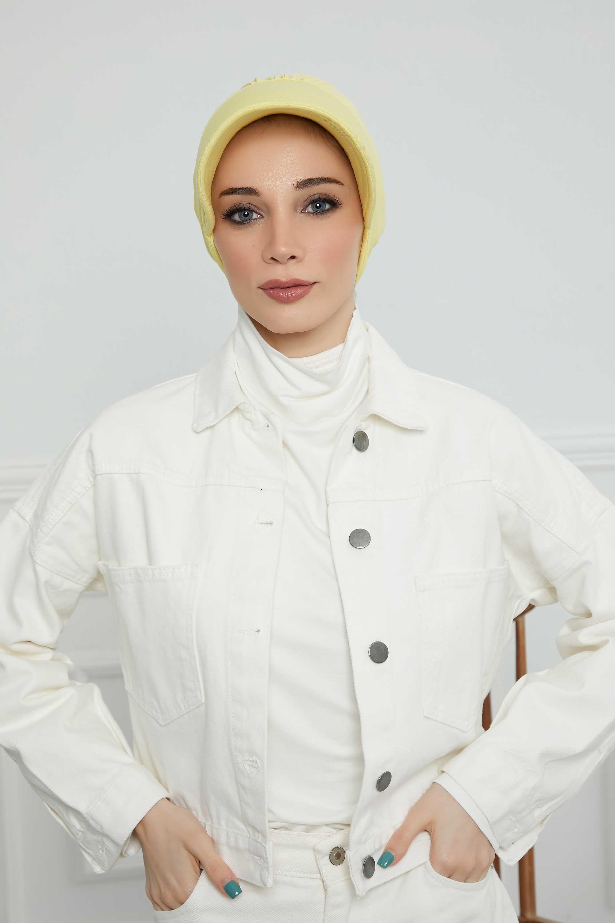 Siperlikli Penye Şapka Bone,B-73