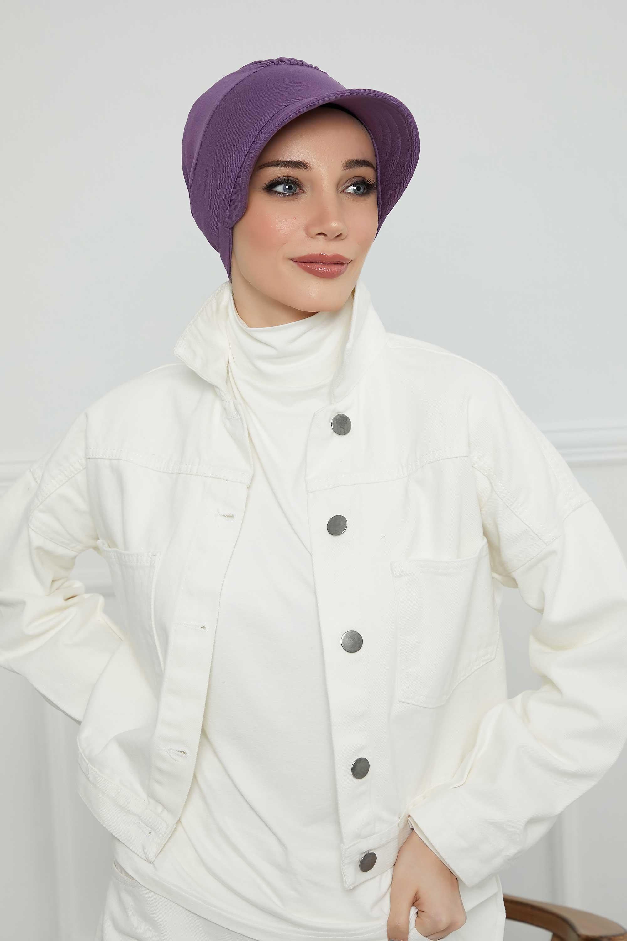 Siperlikli Penye Şapka Bone,B-73