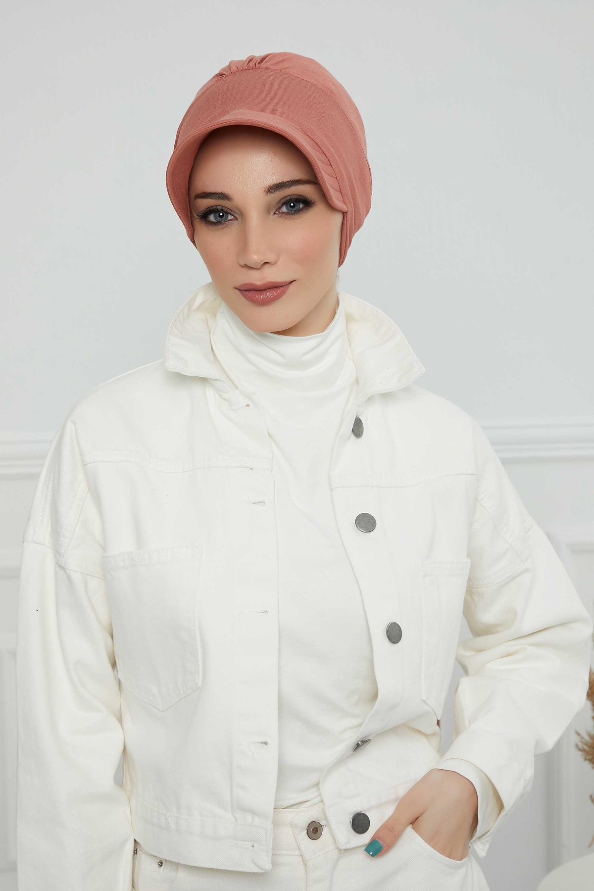 Siperlikli Penye Şapka Bone,B-73