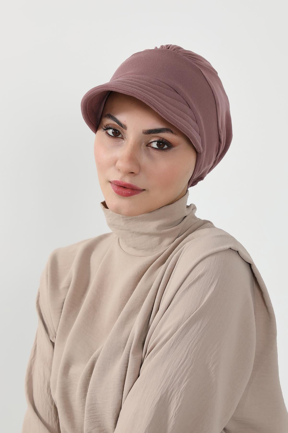 Siperlikli Penye Şapka Bone,B-73