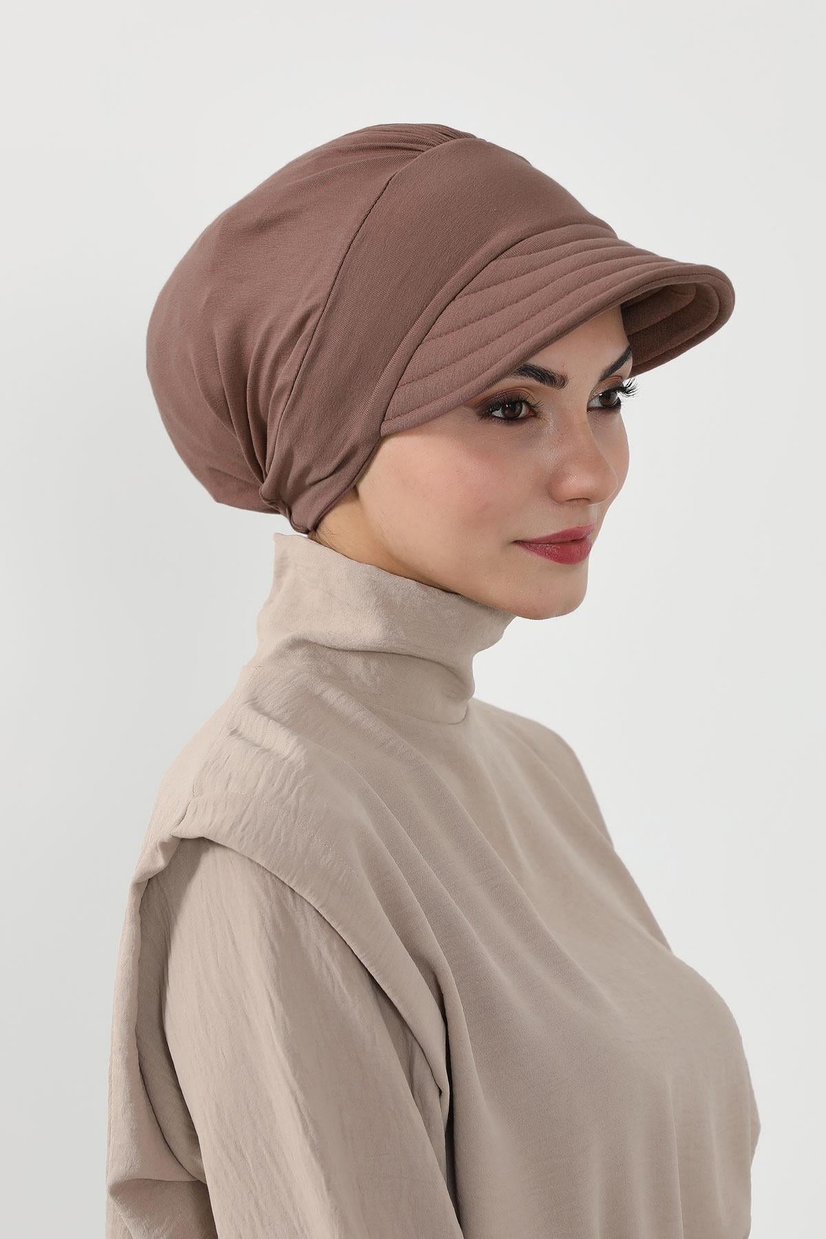Siperlikli Penye Şapka Bone,B-73