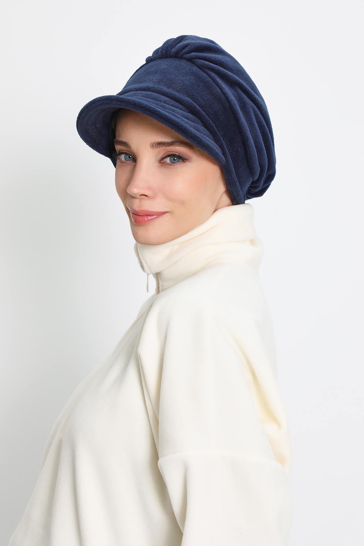 Siperlikli Polar Şapka Bone,B-73PL