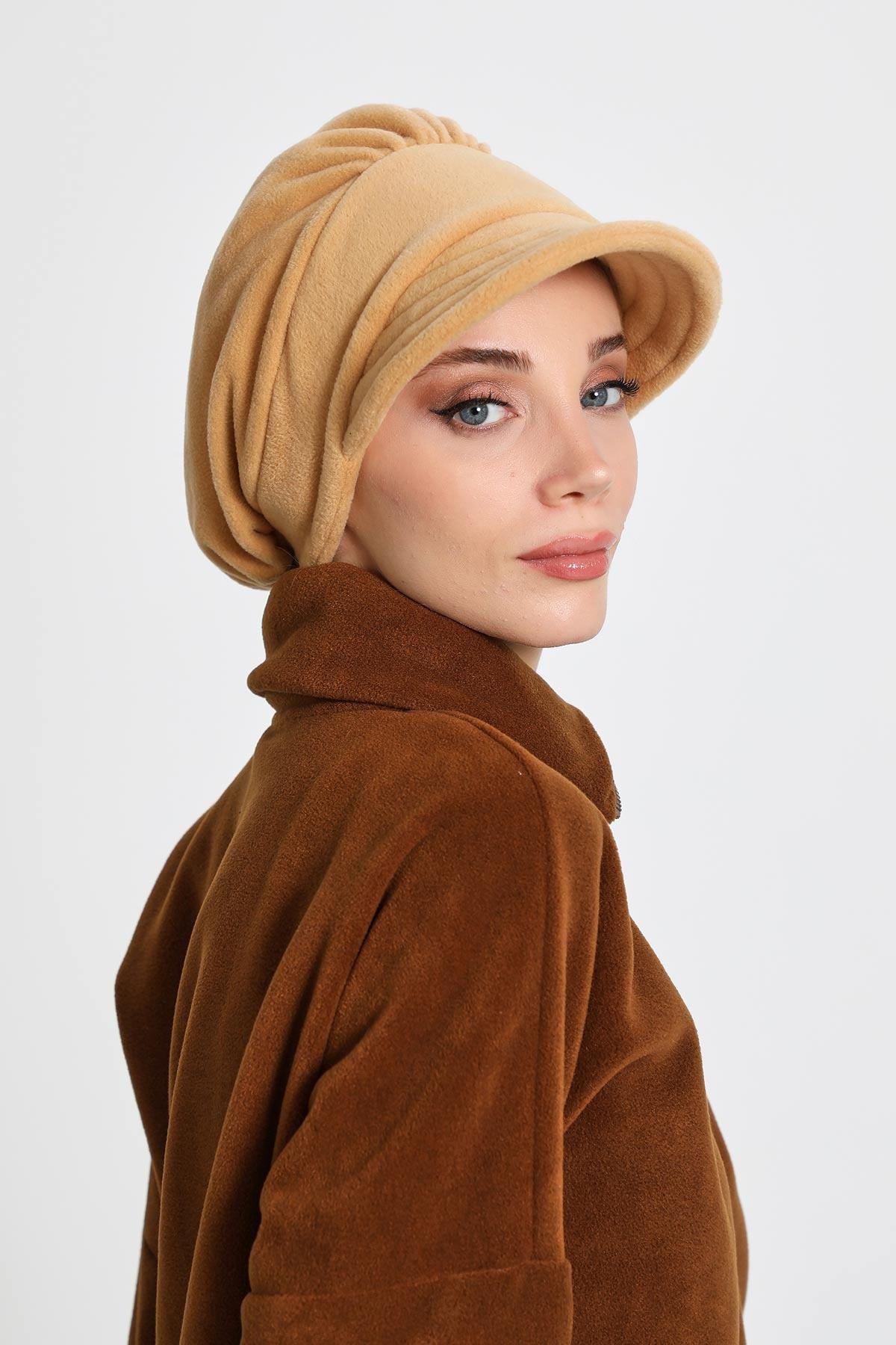 Siperlikli Polar Şapka Bone,B-73PL