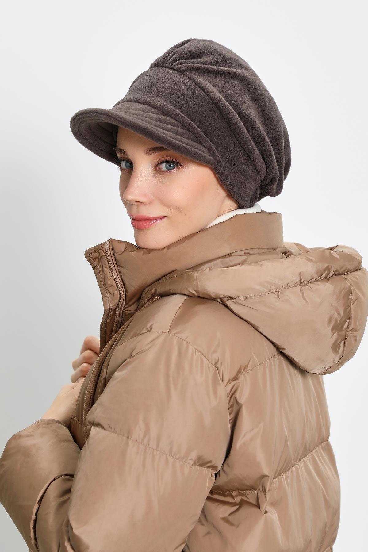 Siperlikli Polar Şapka Bone,B-73PL