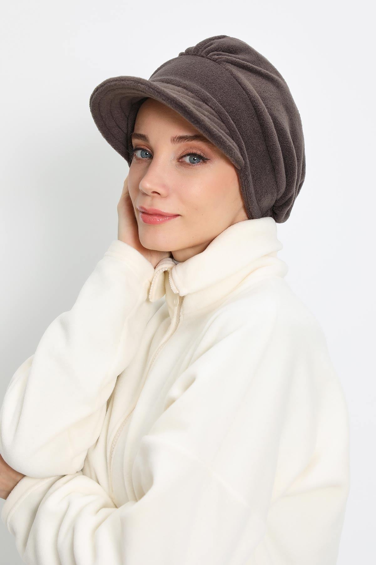 Siperlikli Polar Şapka Bone,B-73PL