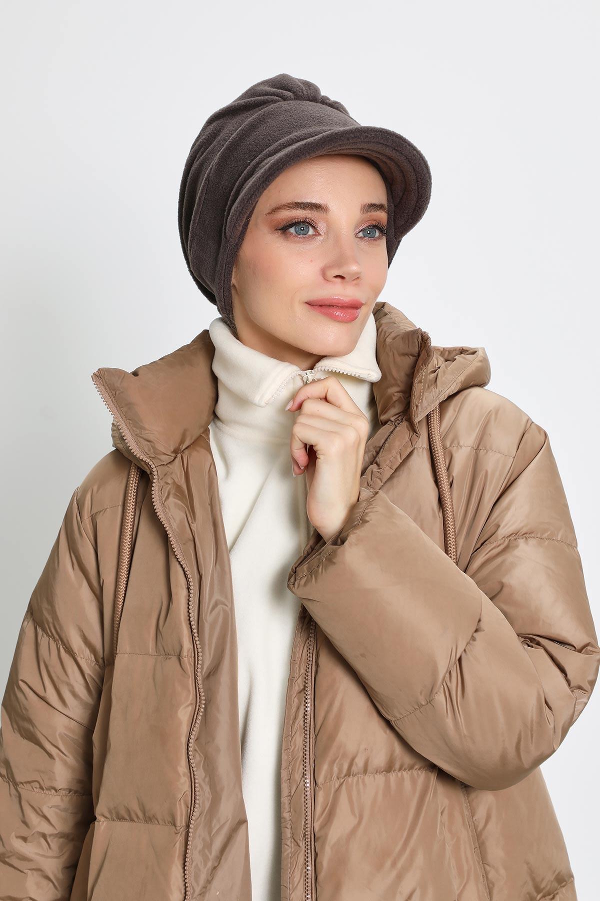 Siperlikli Polar Şapka Bone,B-73PL