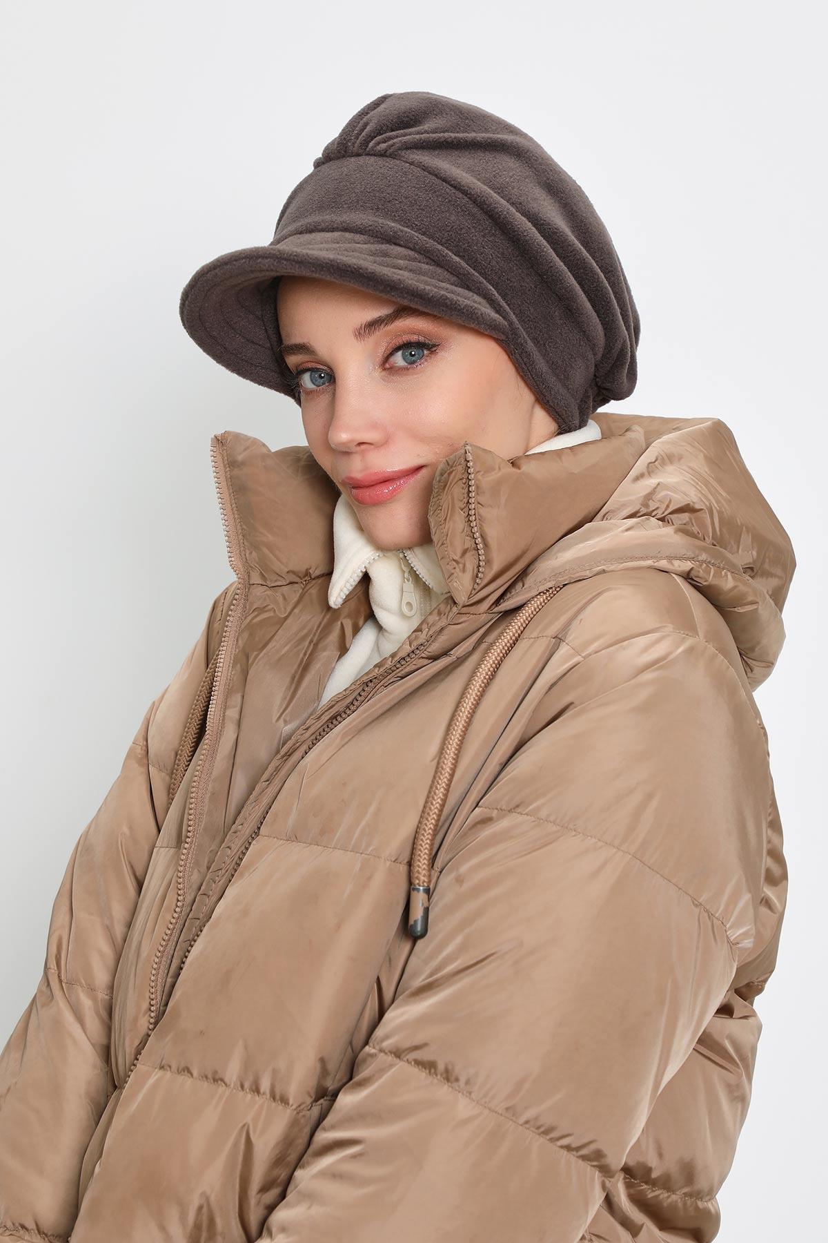 Siperlikli Polar Şapka Bone,B-73PL