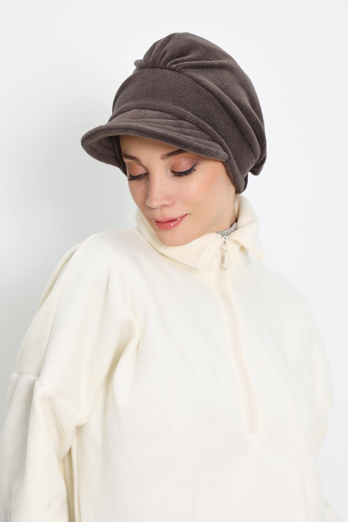 Siperlikli Polar Şapka Bone,B-73PL